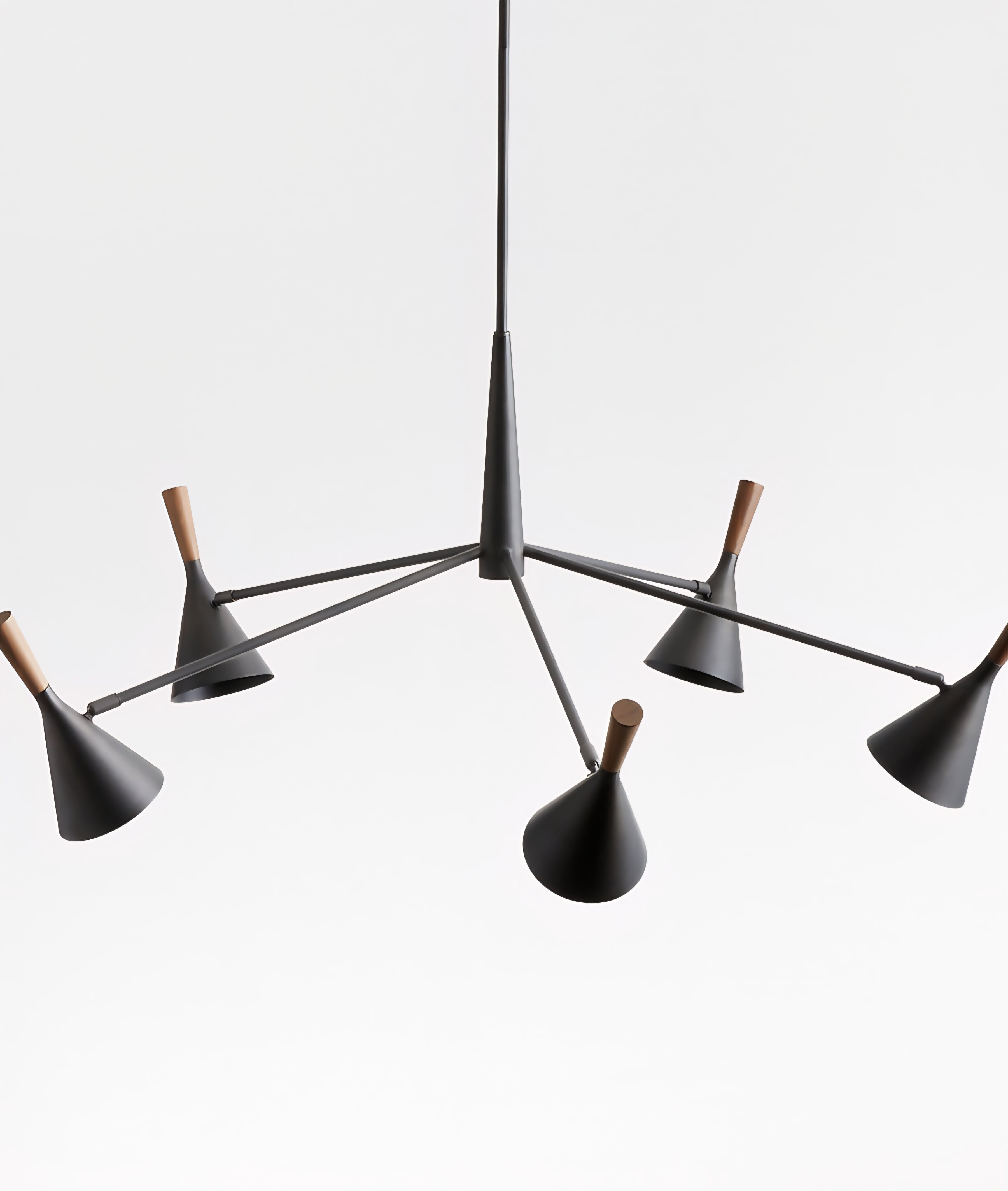 THE ONE × Weston — Black Mid‑Century Modern Chandelier (45")