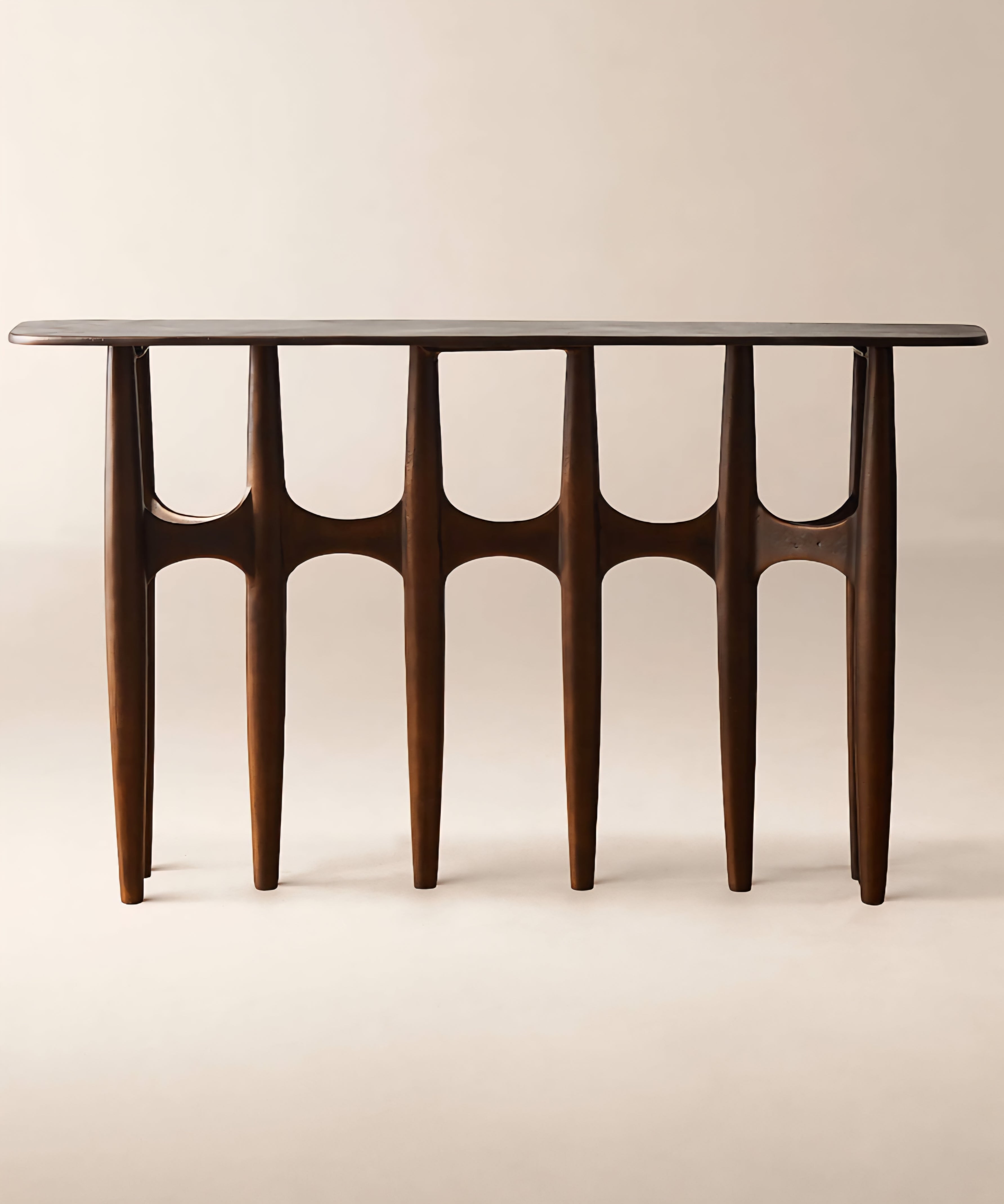 THE ONE × Bixby — White Cast Aluminum Console Table