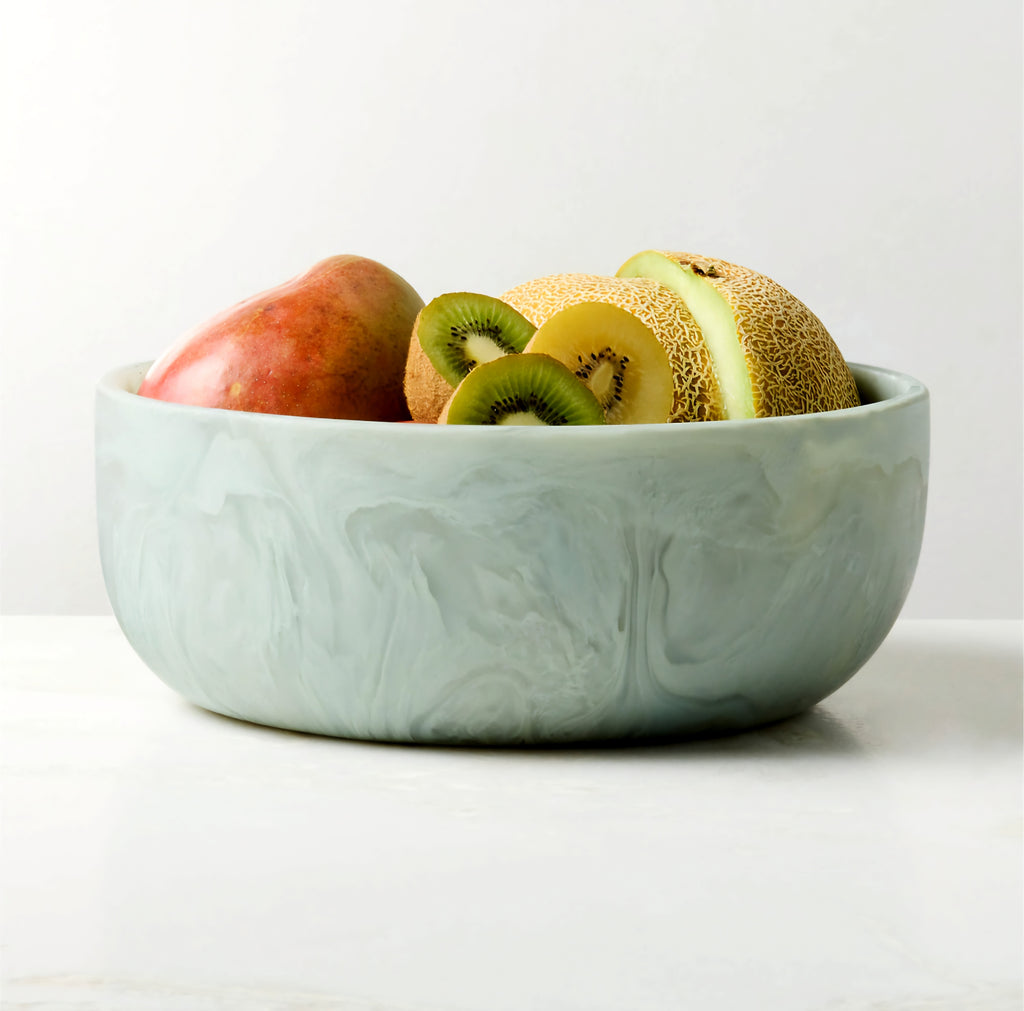 THE ONE × Radley — Light Teal Swirl Resin Serving Bowl