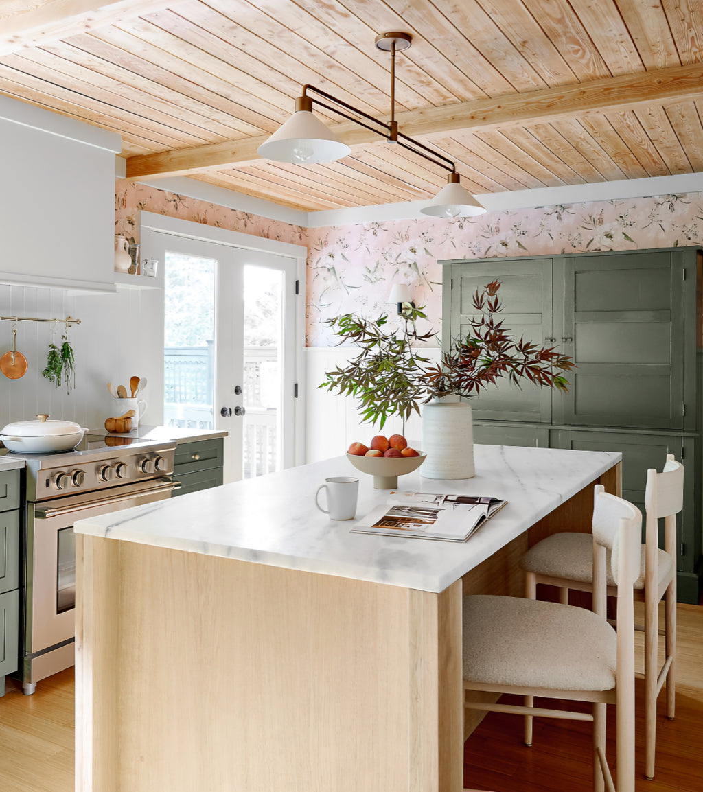 THE ONE × Terra — Marble Top Kitchen Island with Storage (78")