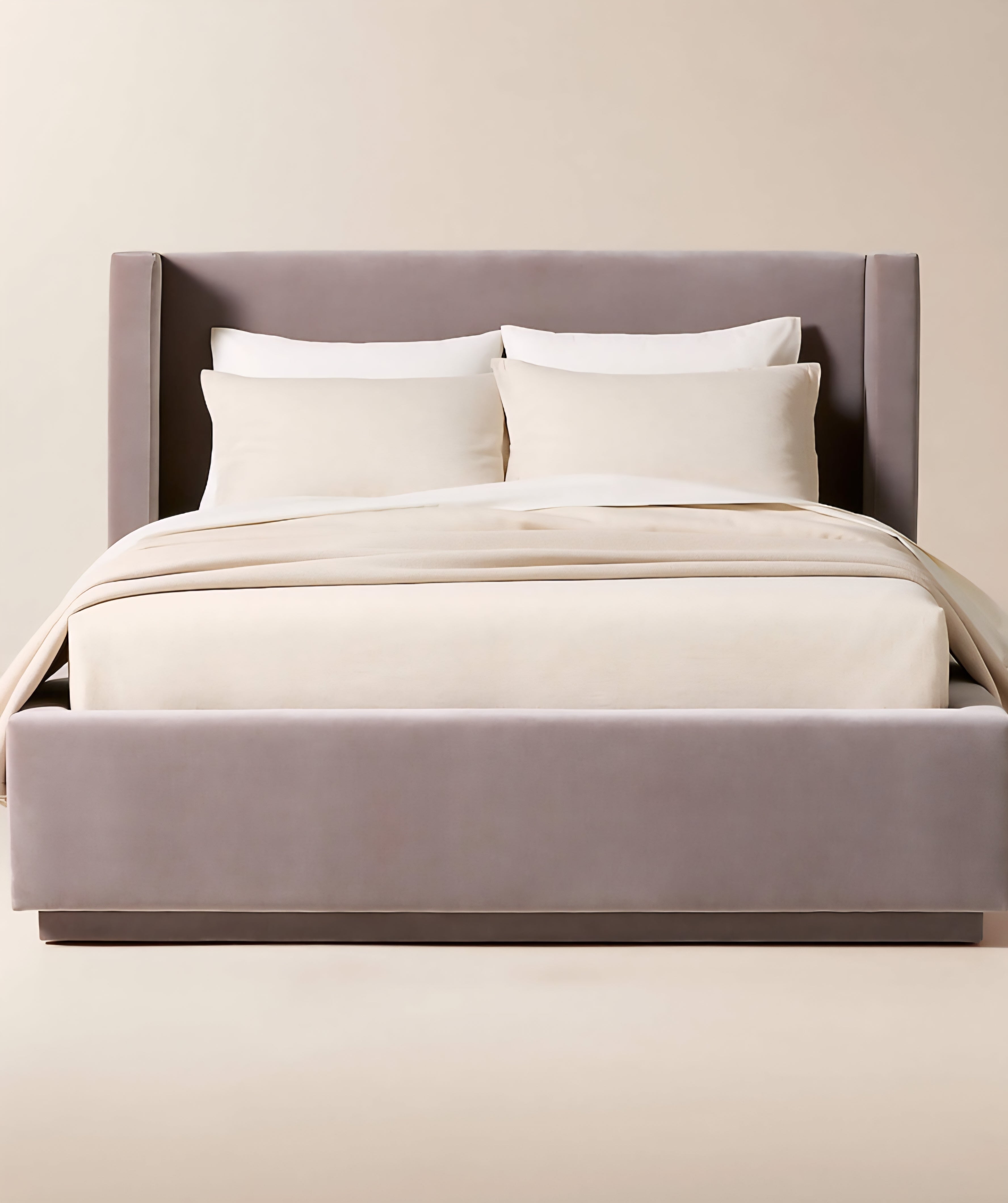 THE ONE × Russell — Velvet Upholstered Queen Storage Bed