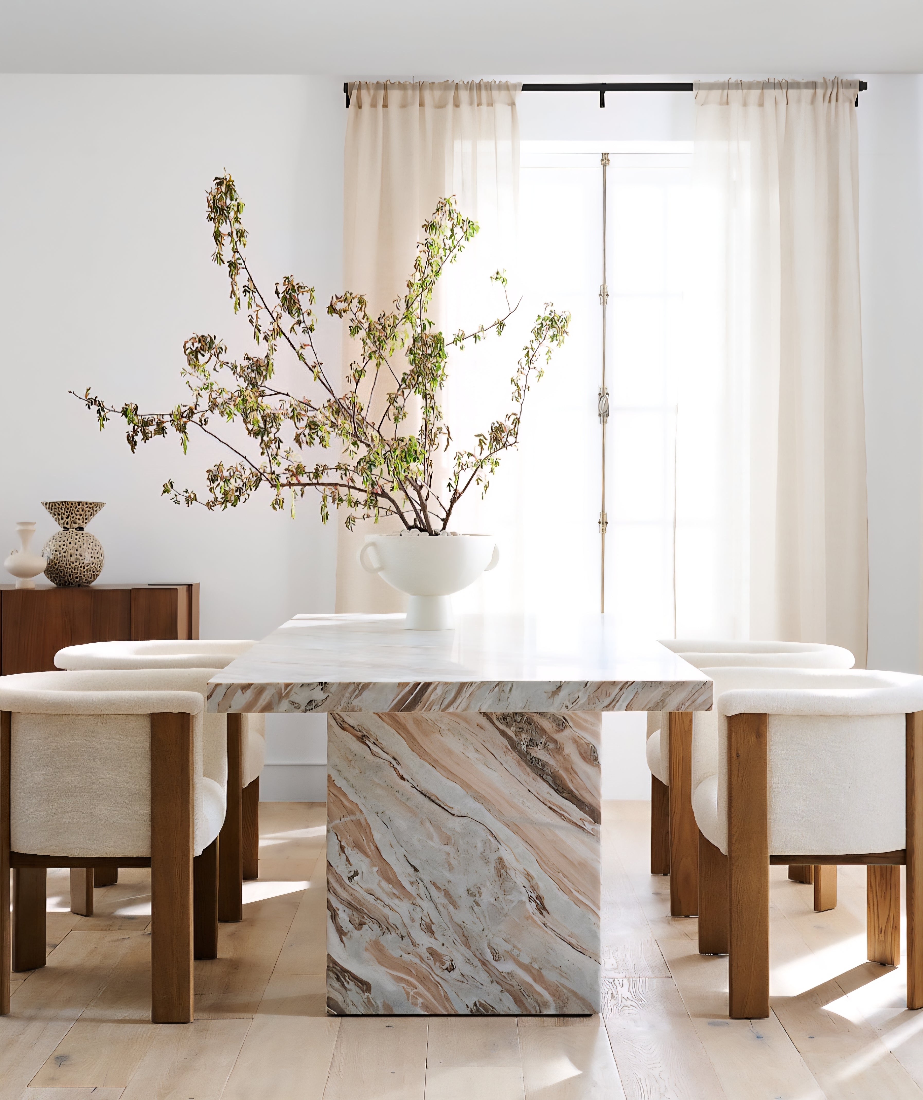 THE ONE × Gustav — 92" Marble Dining Table
