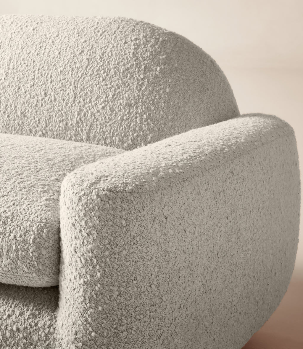 THE ONE × Aldine — Ivory Boucle Textured Sofa