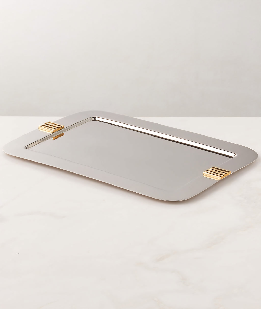 THE ONE × Leclaire — Rectangular Stainless Steel Serving Tray