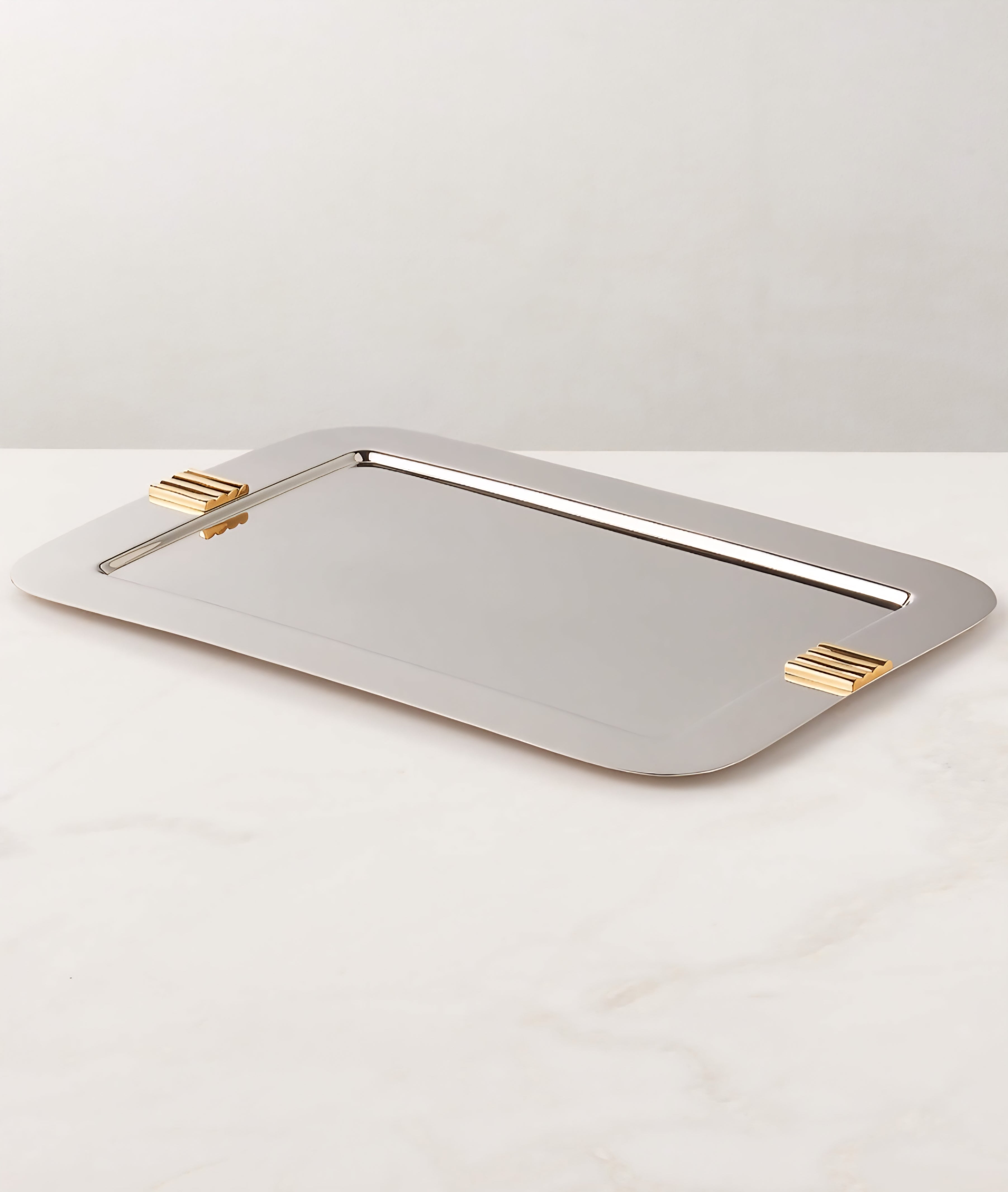 THE ONE × Leclaire — Rectangular Stainless Steel Serving Tray