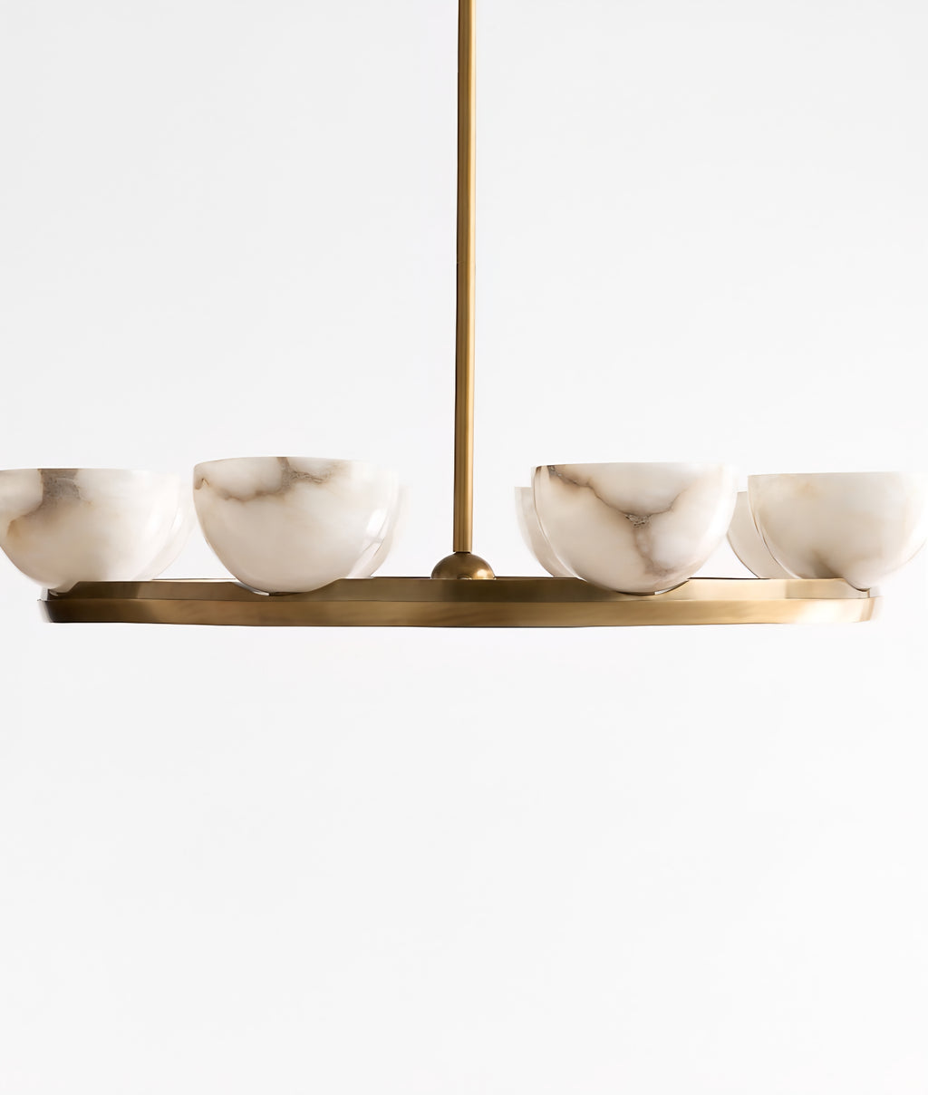 THE ONE × Ando — Alabaster and Brass Chandelier (35")