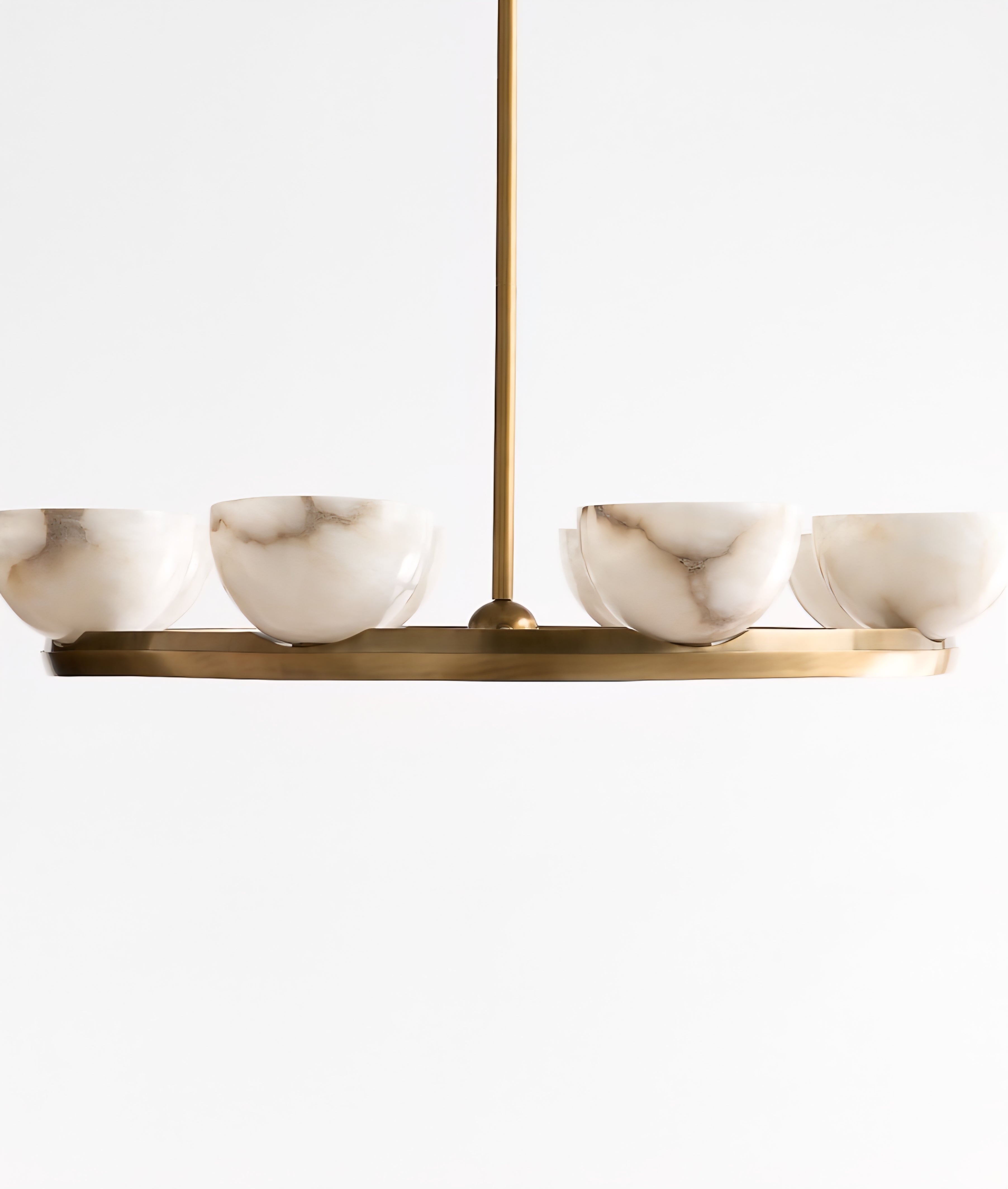 THE ONE × Ando — Alabaster and Brass Chandelier (35")