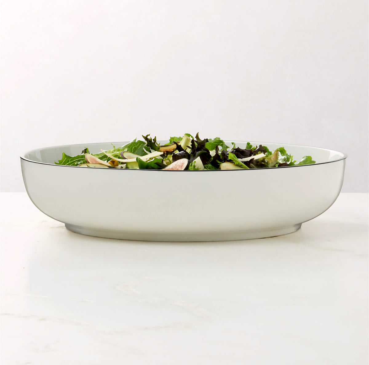 THE ONE × Contact — White Ceramic Serving Bowl