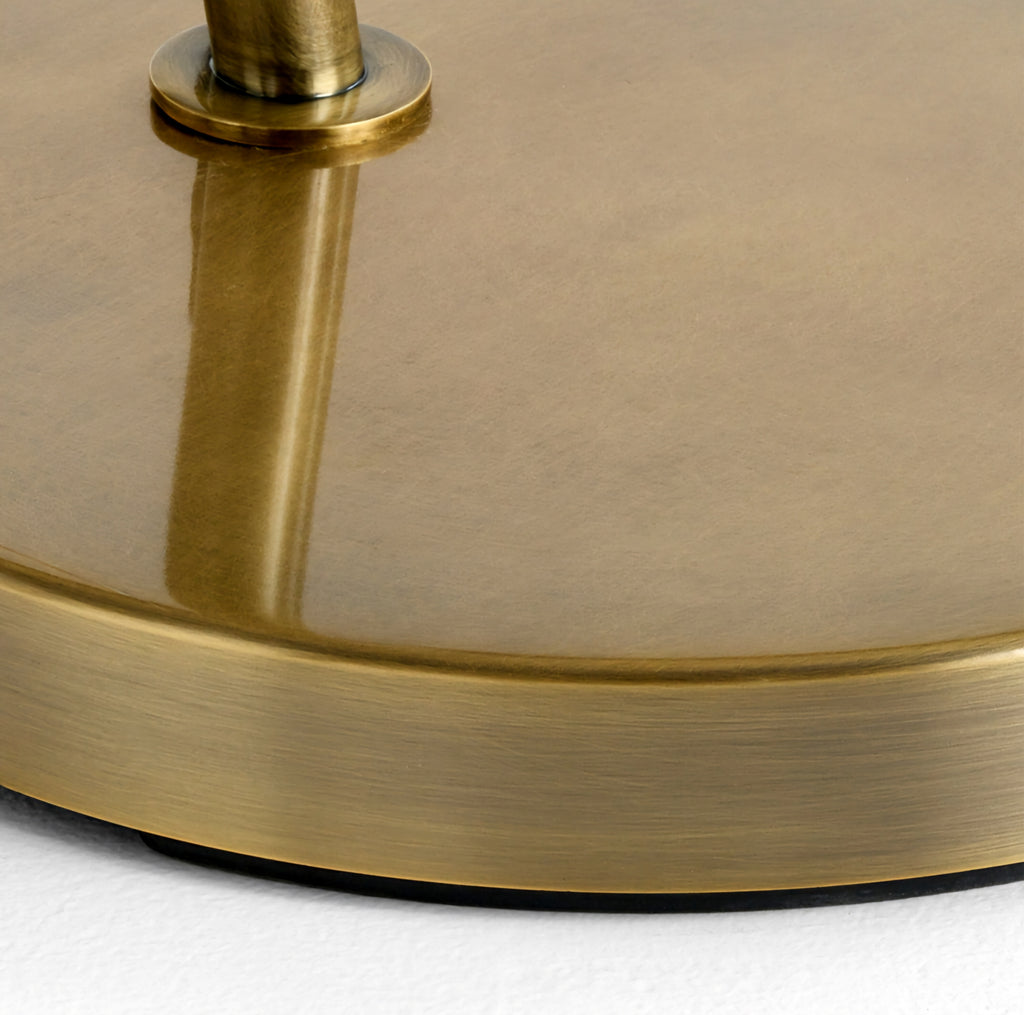 THE ONE × Moon — Lampadaire en laiton en forme d’arche avec abat-jour en verre