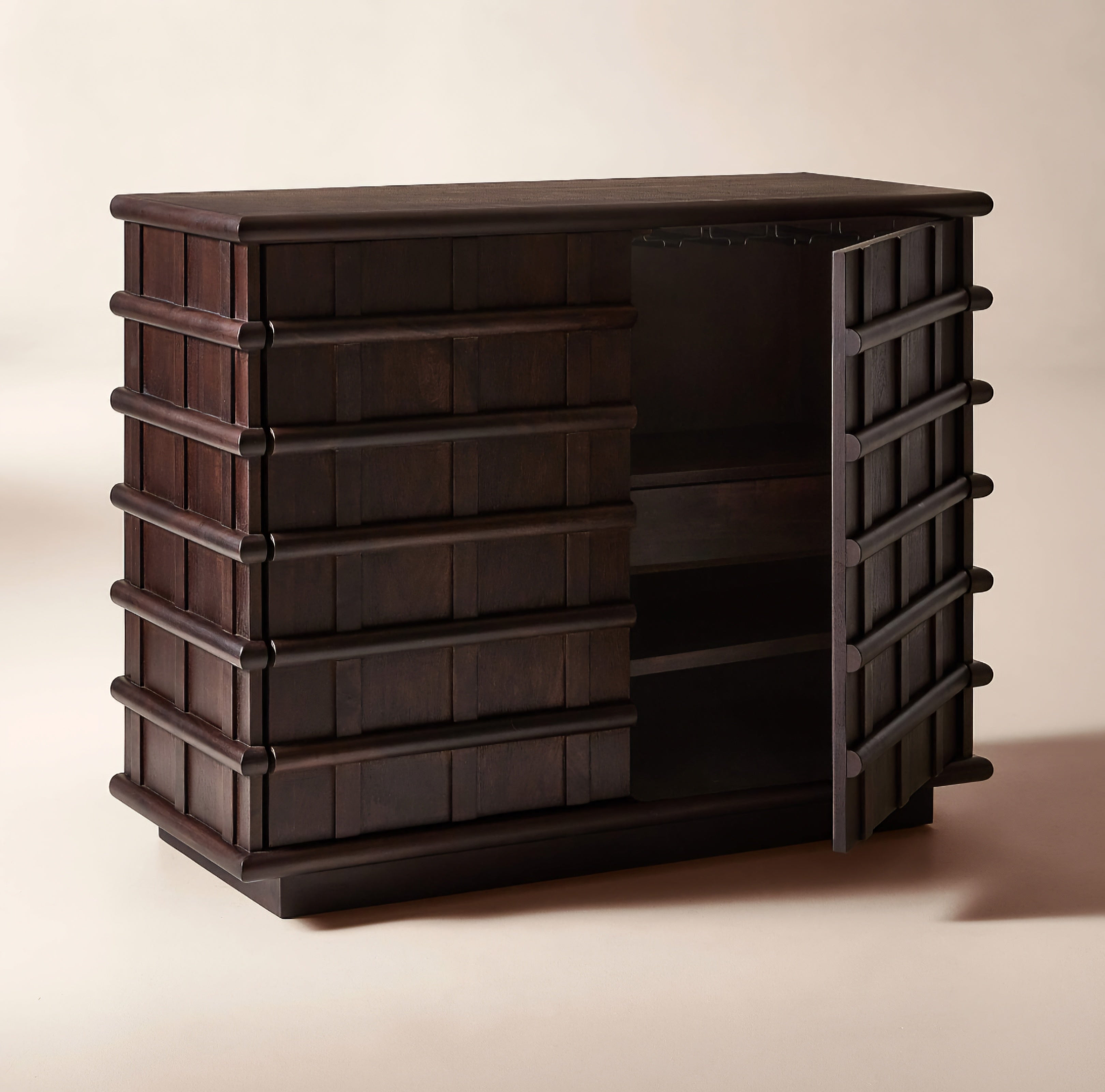 THE ONE × Alpena — Dark Acacia Wood Bar Cabinet