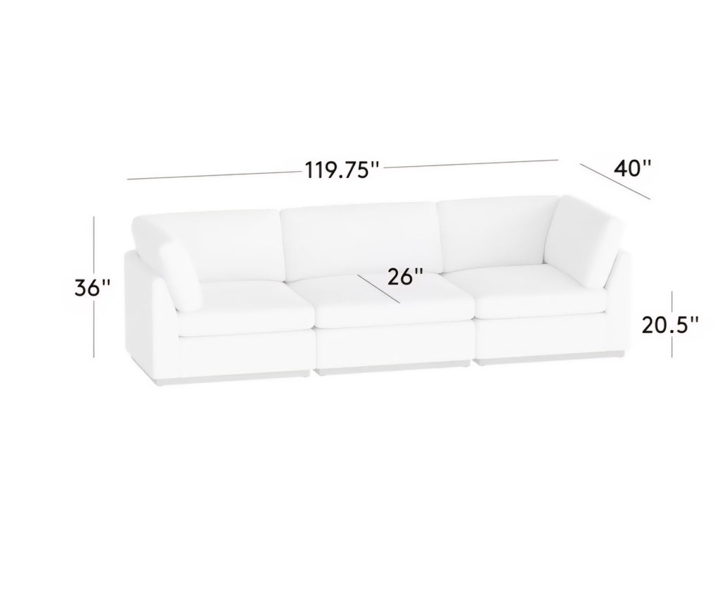 THE ONE × Stormo — Ivory Boucle Sectional Sofa