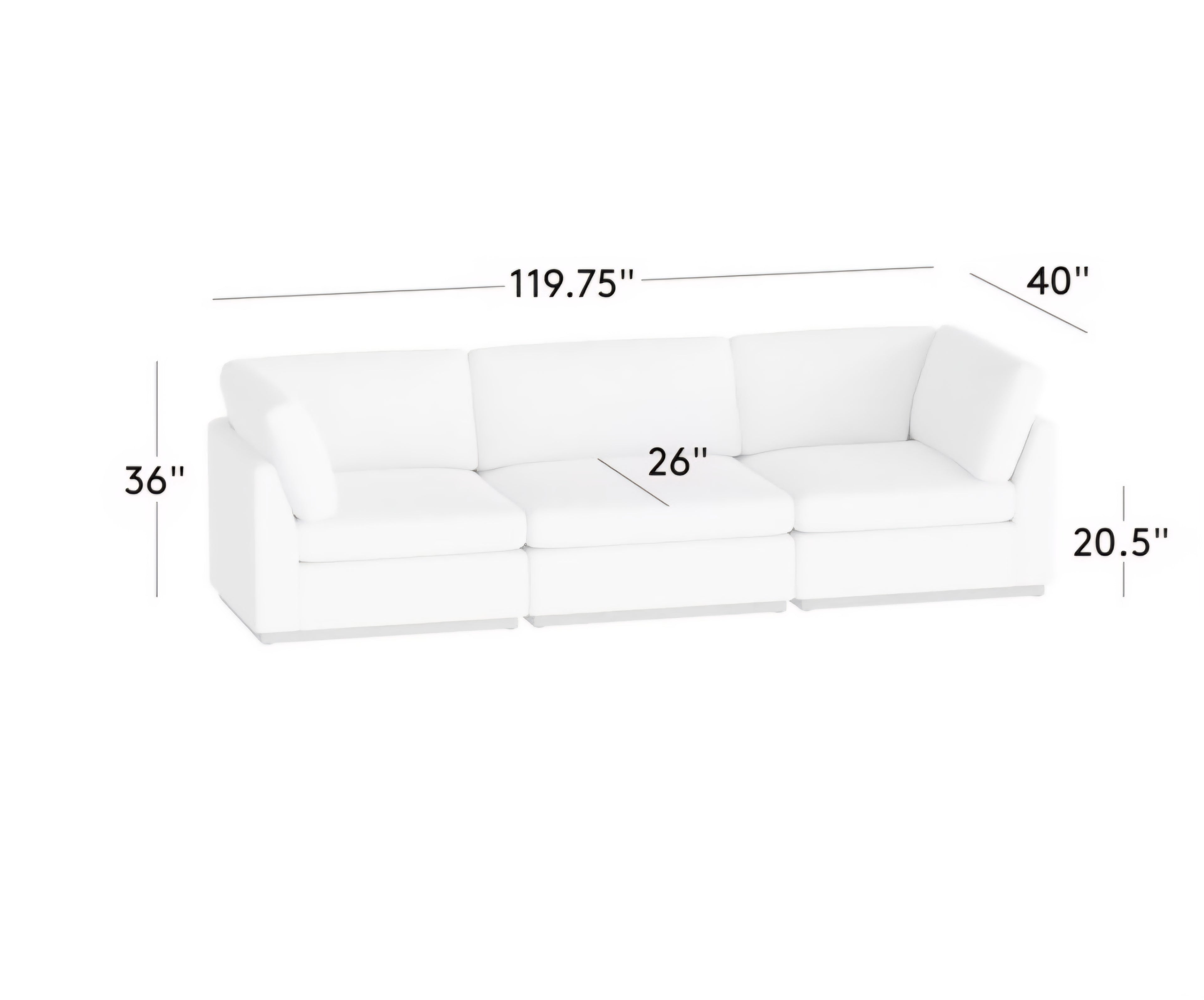 THE ONE × Stormo — Ivory Boucle Sectional Sofa