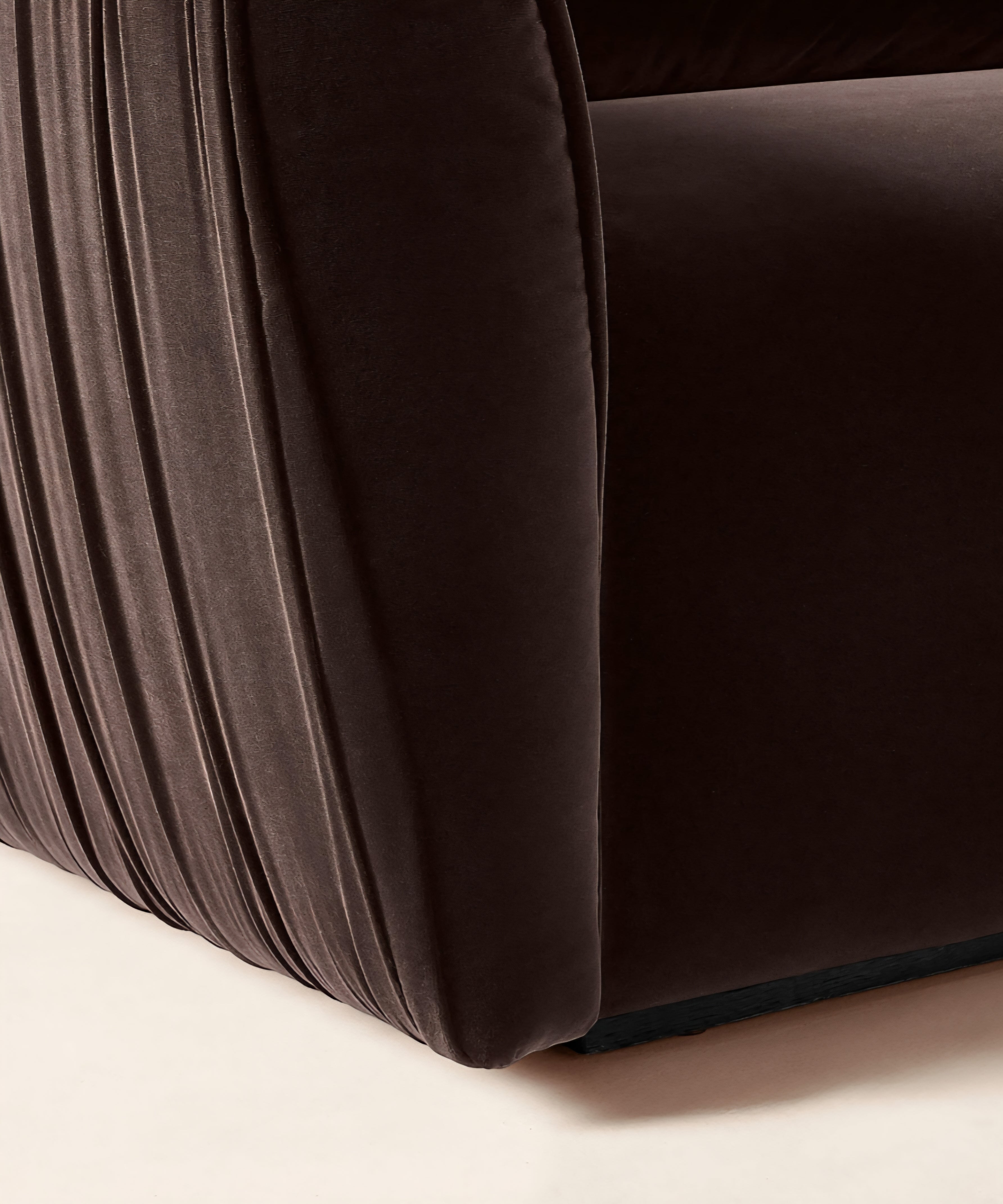 THE ONE × Ruched Velvet Sofa