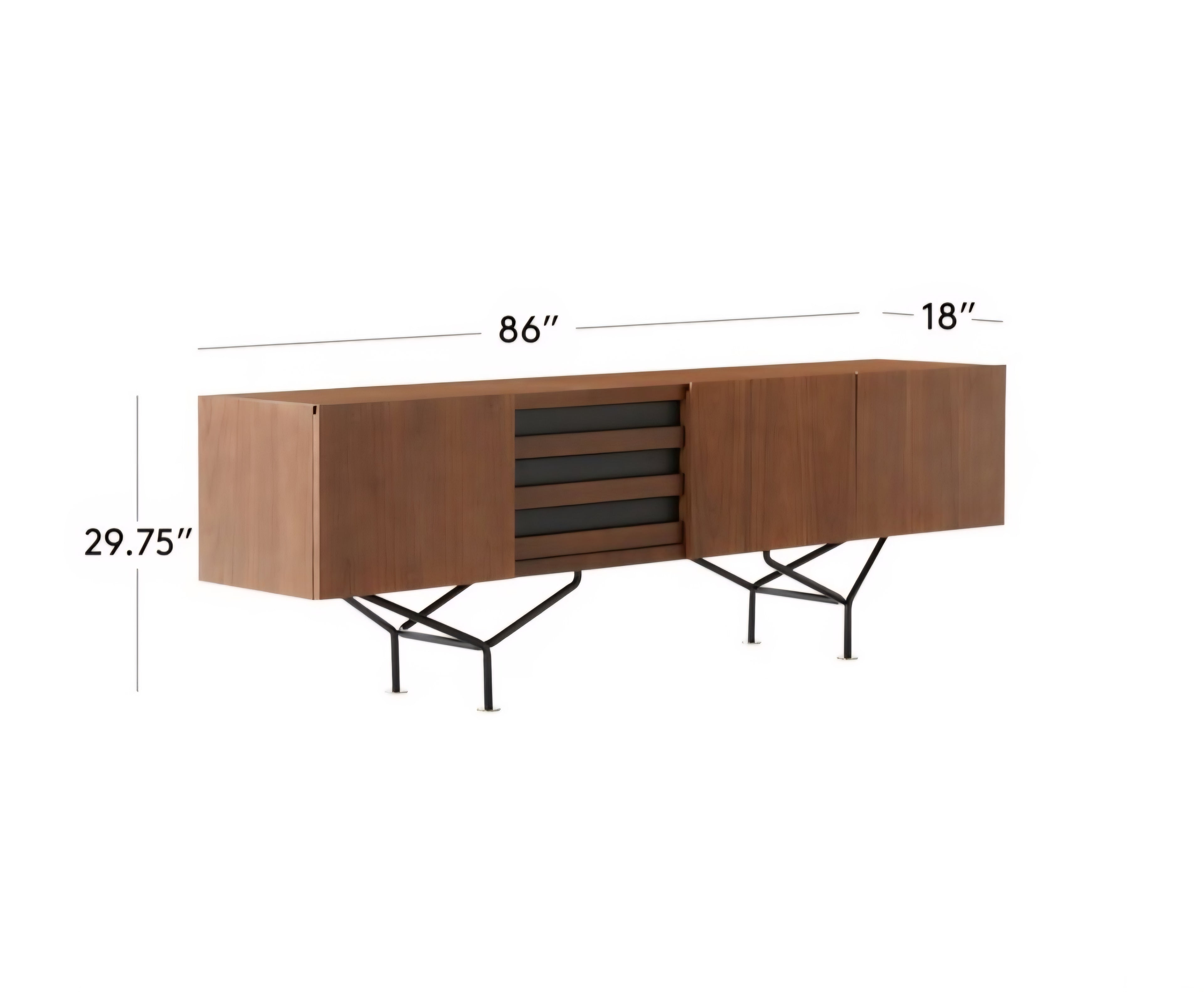 THE ONE × Paraggi — Walnut Wood Credenza