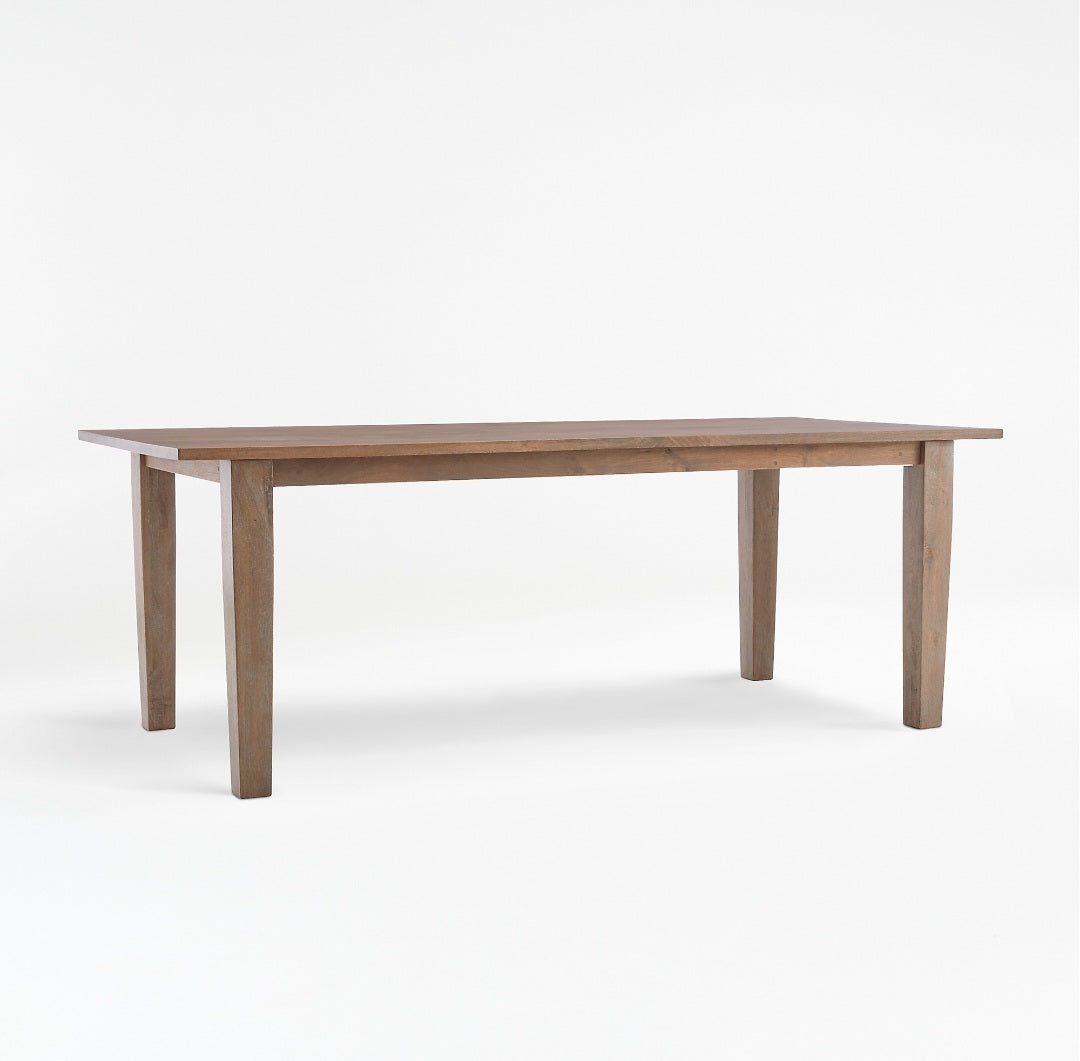 THE ONE × Basque — Weathered Light Brown Solid Wood Dining Table