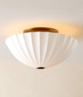 THE ONE × Jeanne — Fluted White Porcelain Flush Mount Light