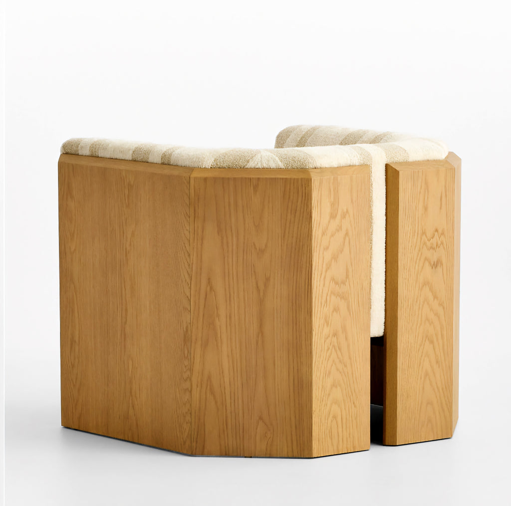 THE ONE × Anvers — Striped Wood Accent Chair