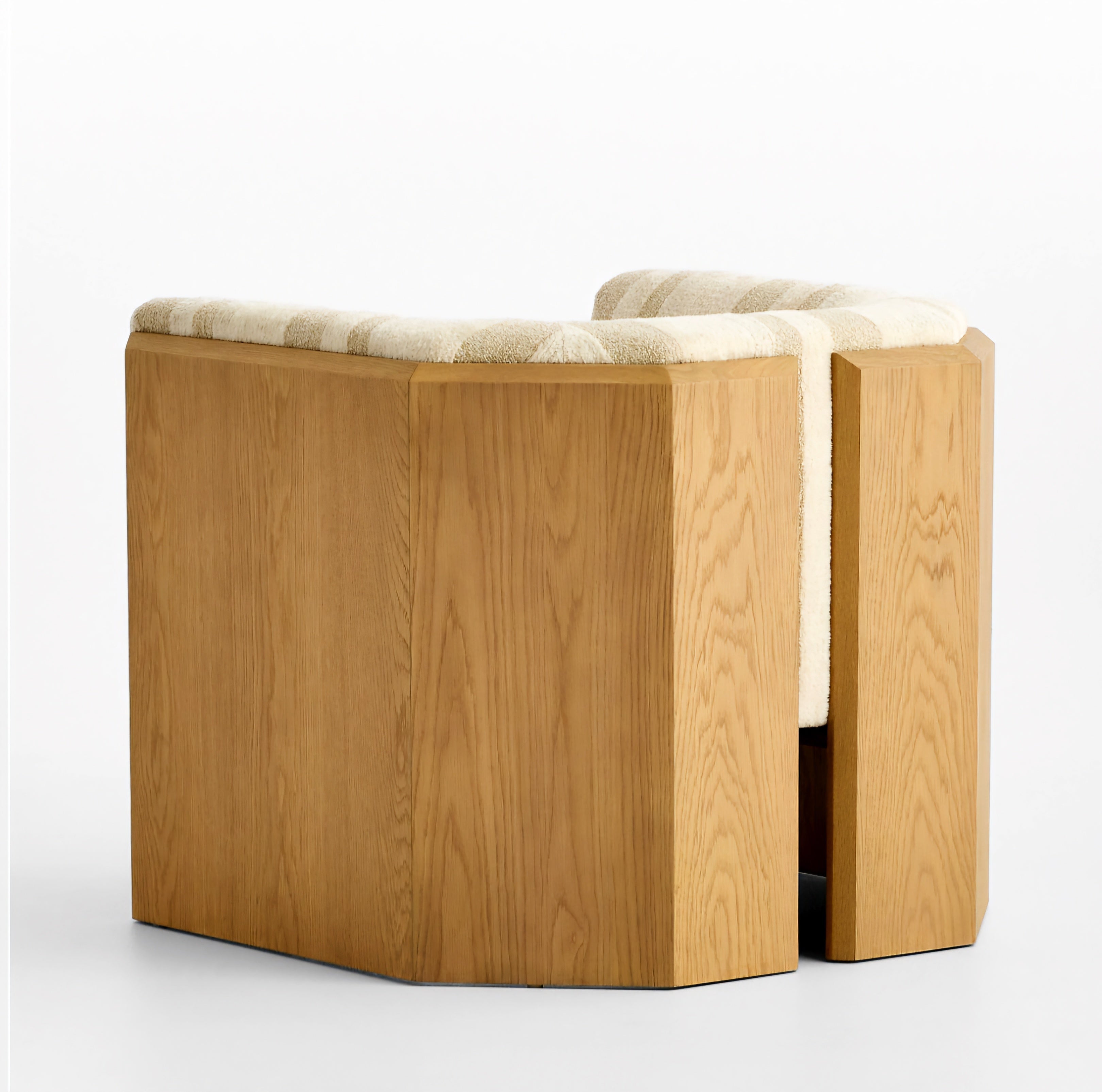 THE ONE × Anvers — Striped Wood Accent Chair