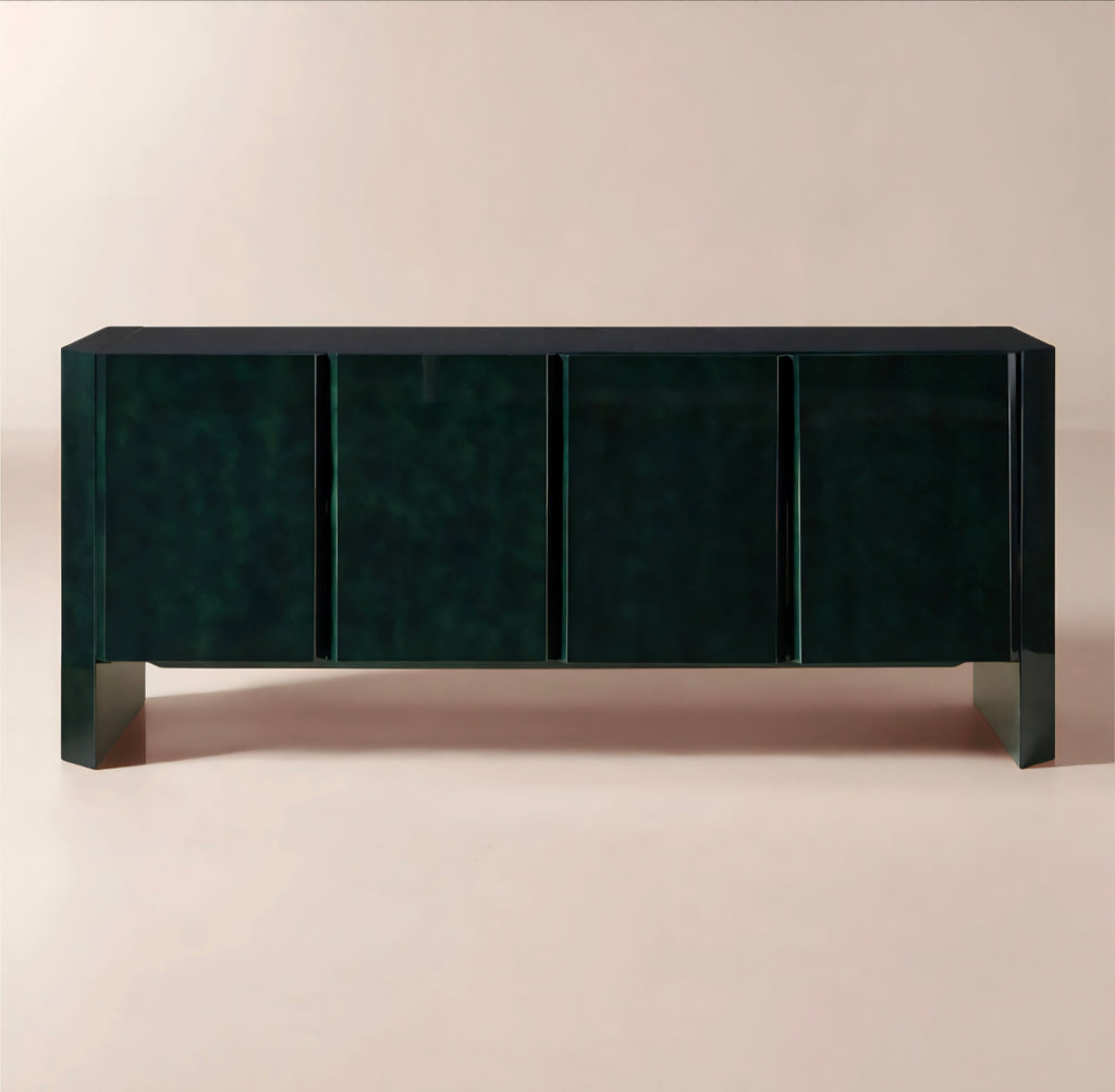 THE ONE × Kirnan — Dark Green High-Gloss Lacquered Credenza