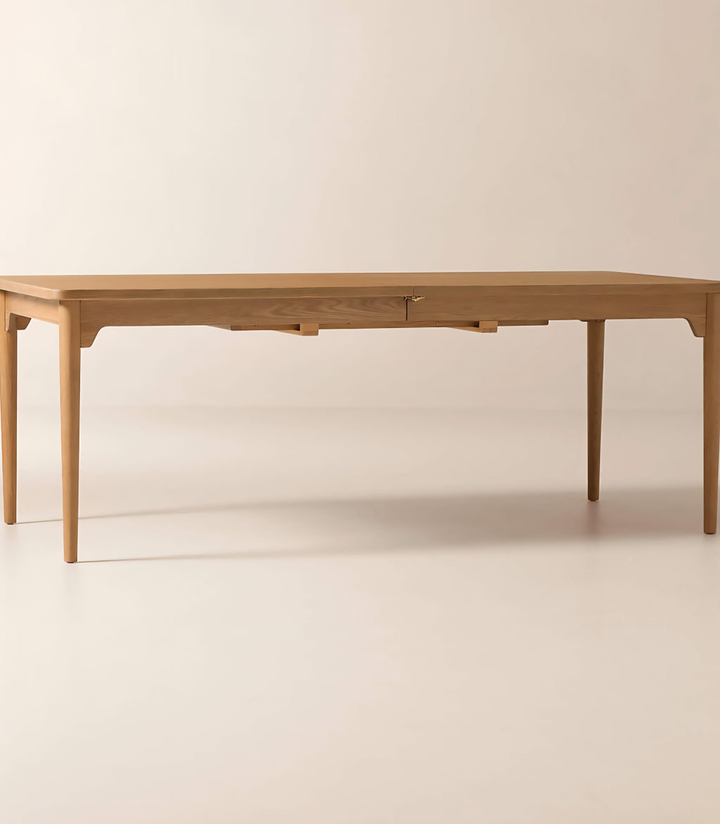 THE ONE × Otis — Rectangular Dark Oak Extendable Dining Table