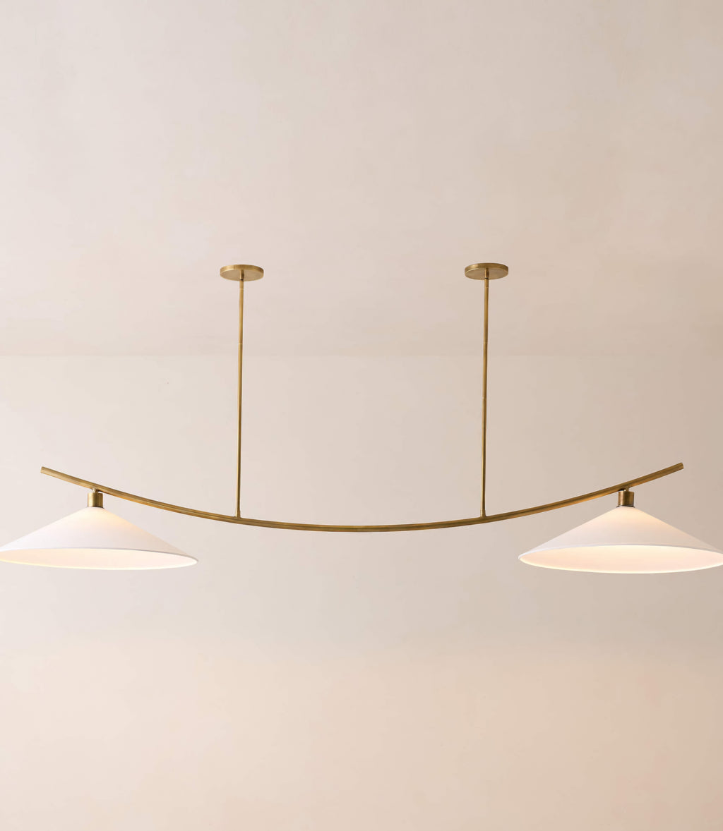 THE ONE × Leo — 2-Light Aged Brass Pendant Light