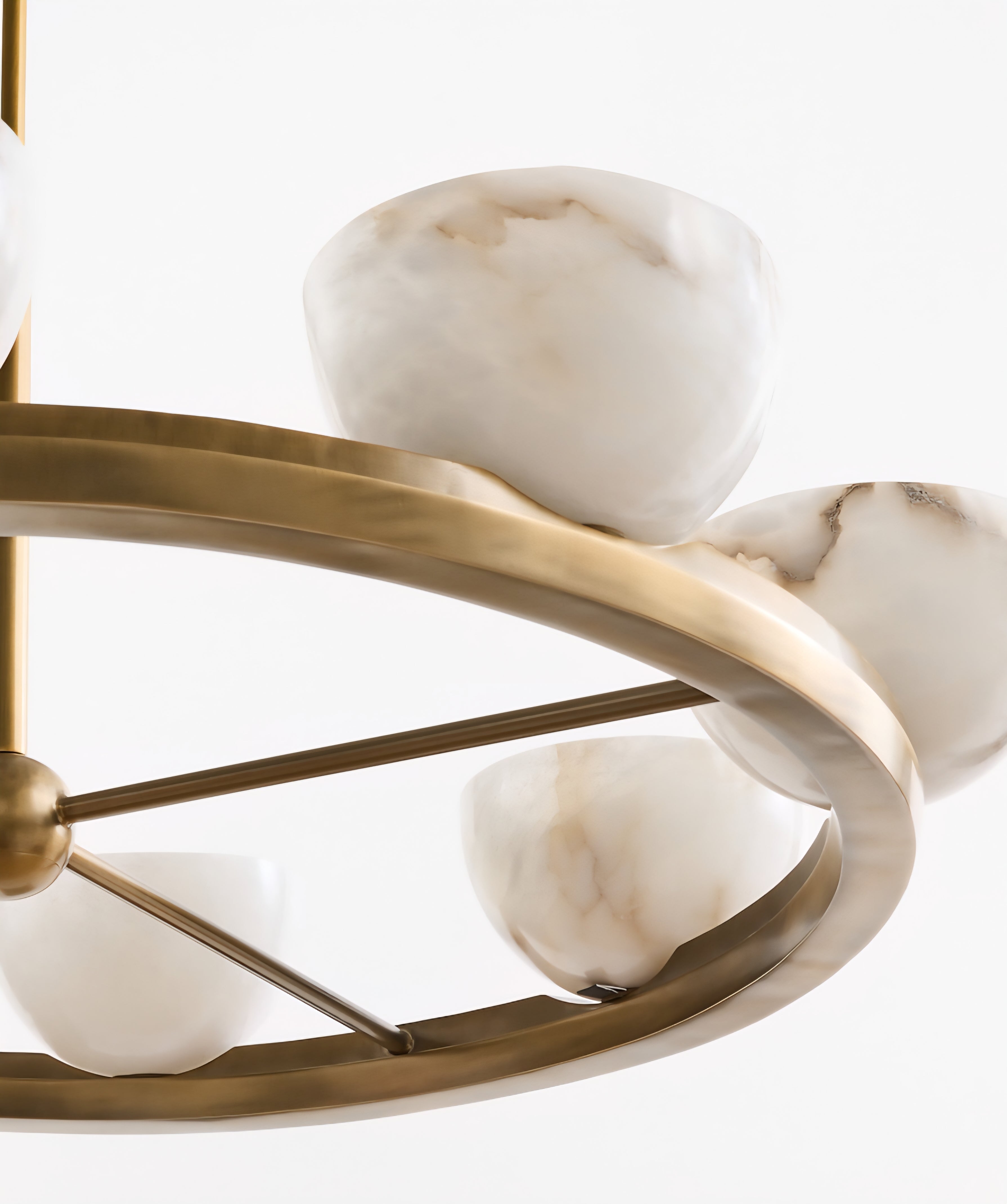 THE ONE × Ando — Alabaster and Brass Chandelier (35")
