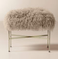 THE ONE × Director — Taupe Shearling Ottoman Model 1201
