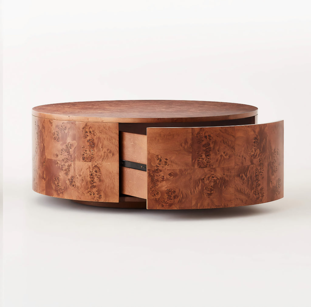 THE ONE × Purl — 36" Burl Wood Rotating Coffee Table