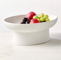 THE ONE × Mori — Matte White Pedestal Serving Bowl