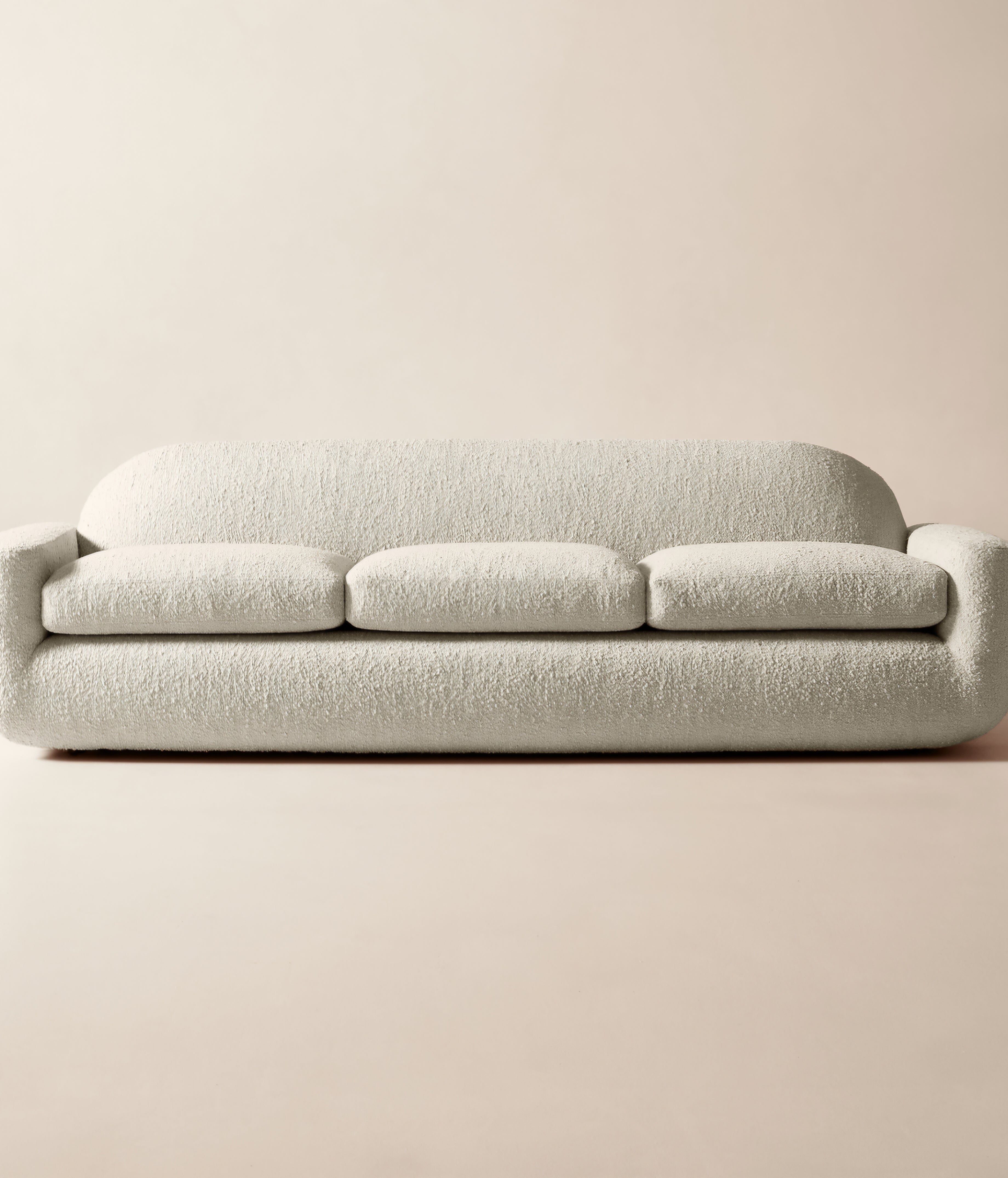 THE ONE × Aldine — Ivory Boucle Textured Sofa