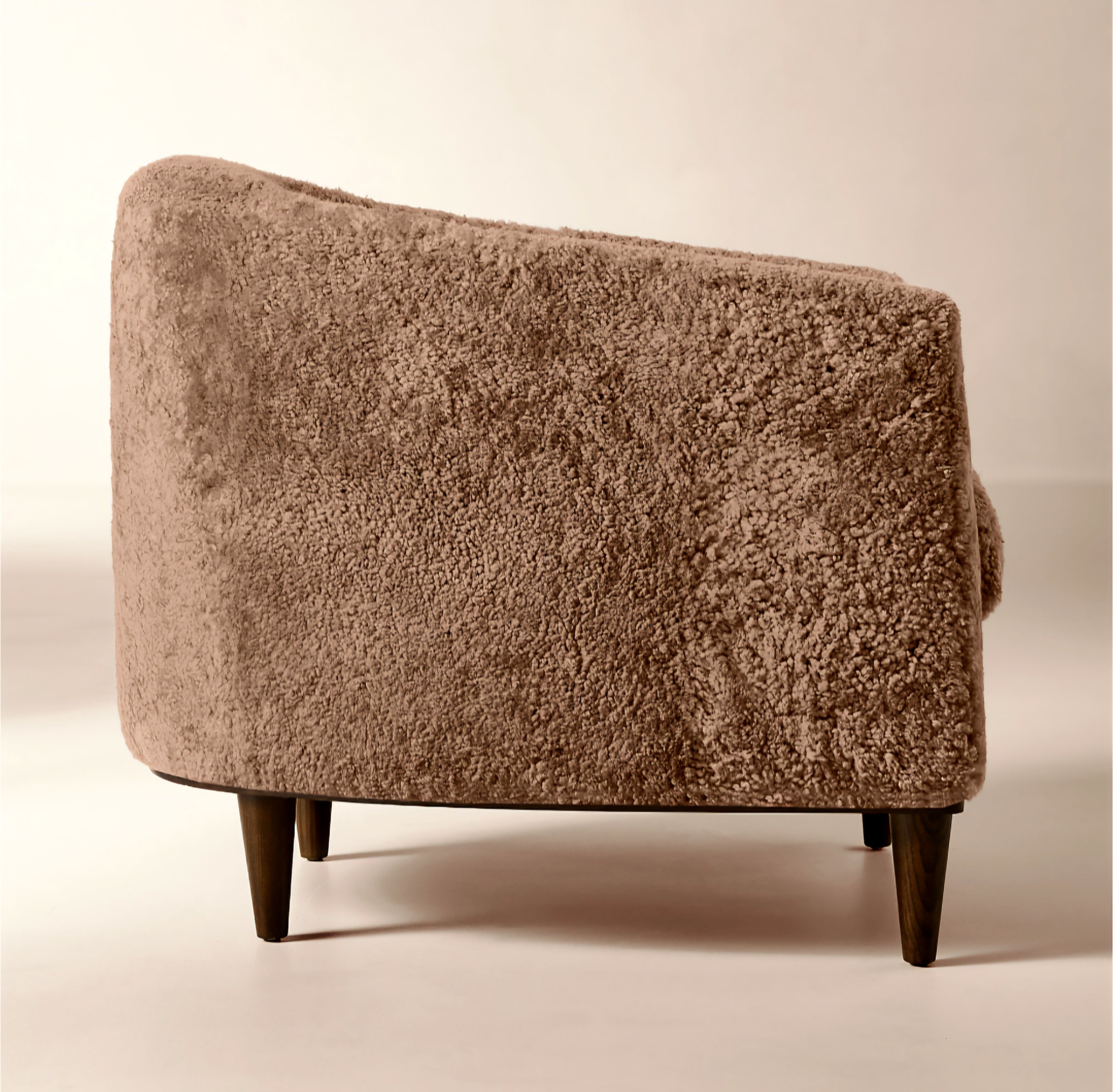 THE ONE × Mayfair — Taupe Shearling Accent Chair