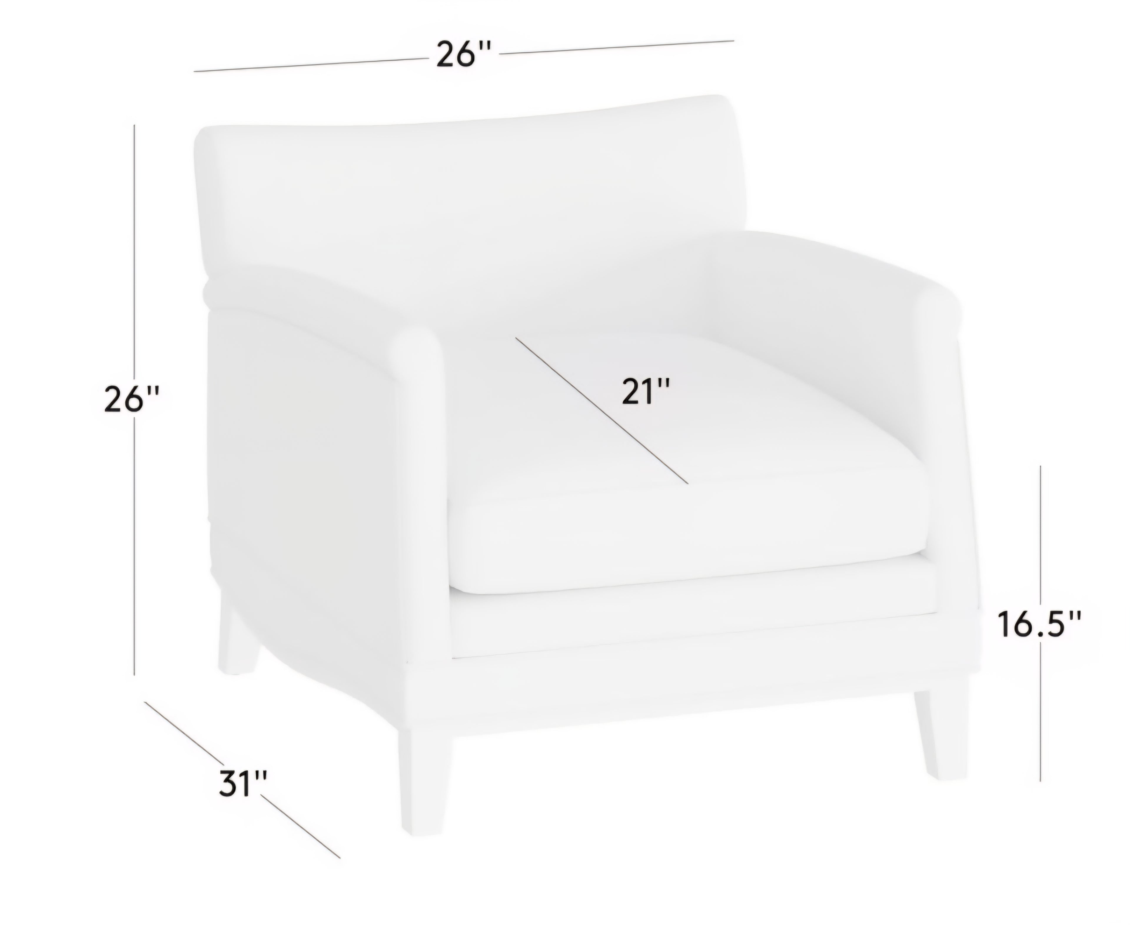 THE ONE × Olson — Cognac Brown Velvet Accent Chair