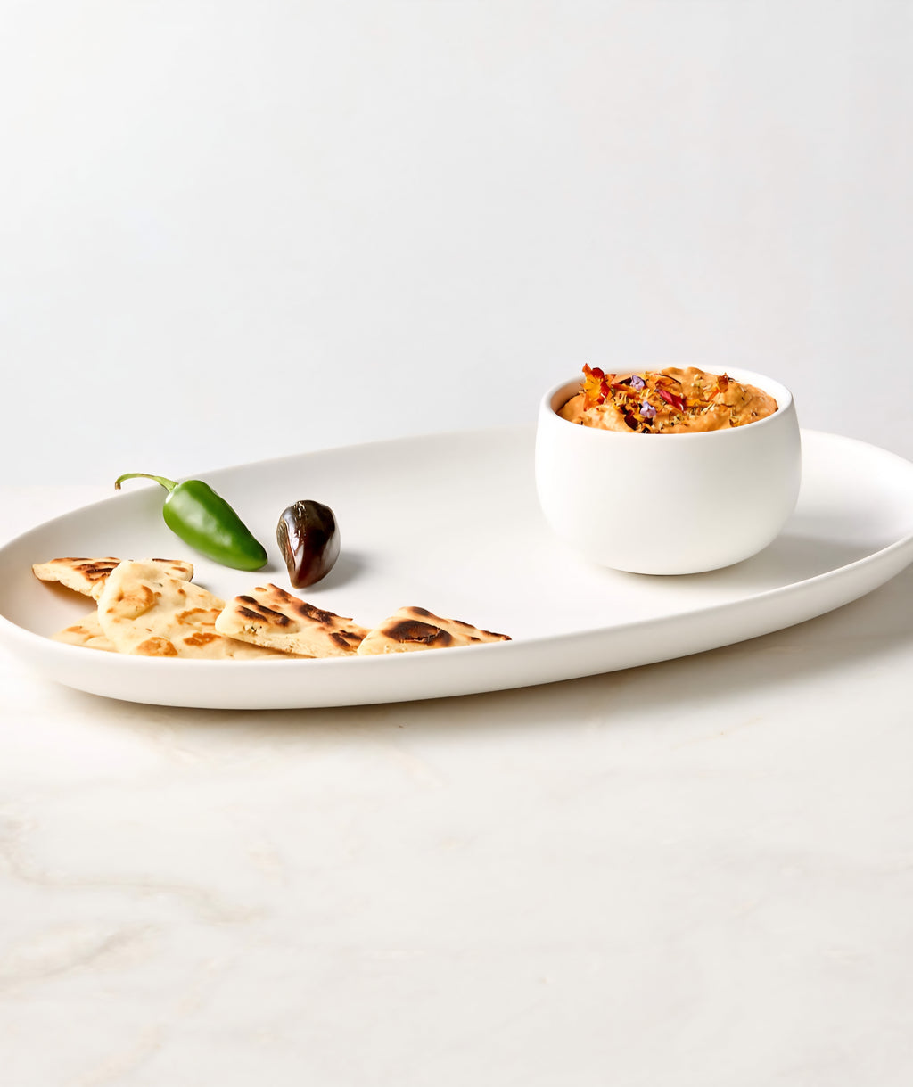 THE ONE × Mori — Matte White Chip and Dip Set (Set of 2)