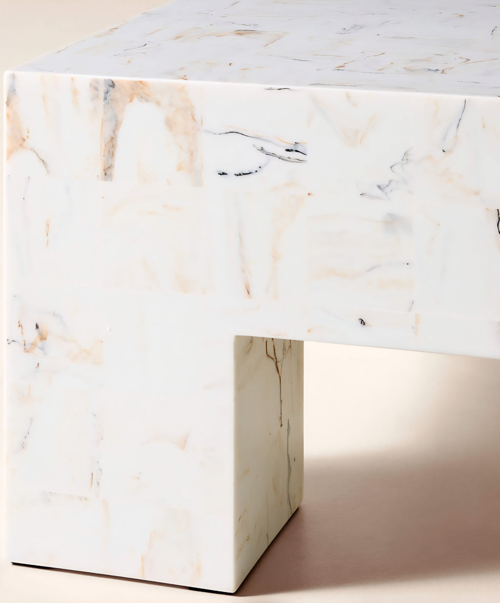 THE ONE × Scatola — Brown Burl Wood Coffee Table