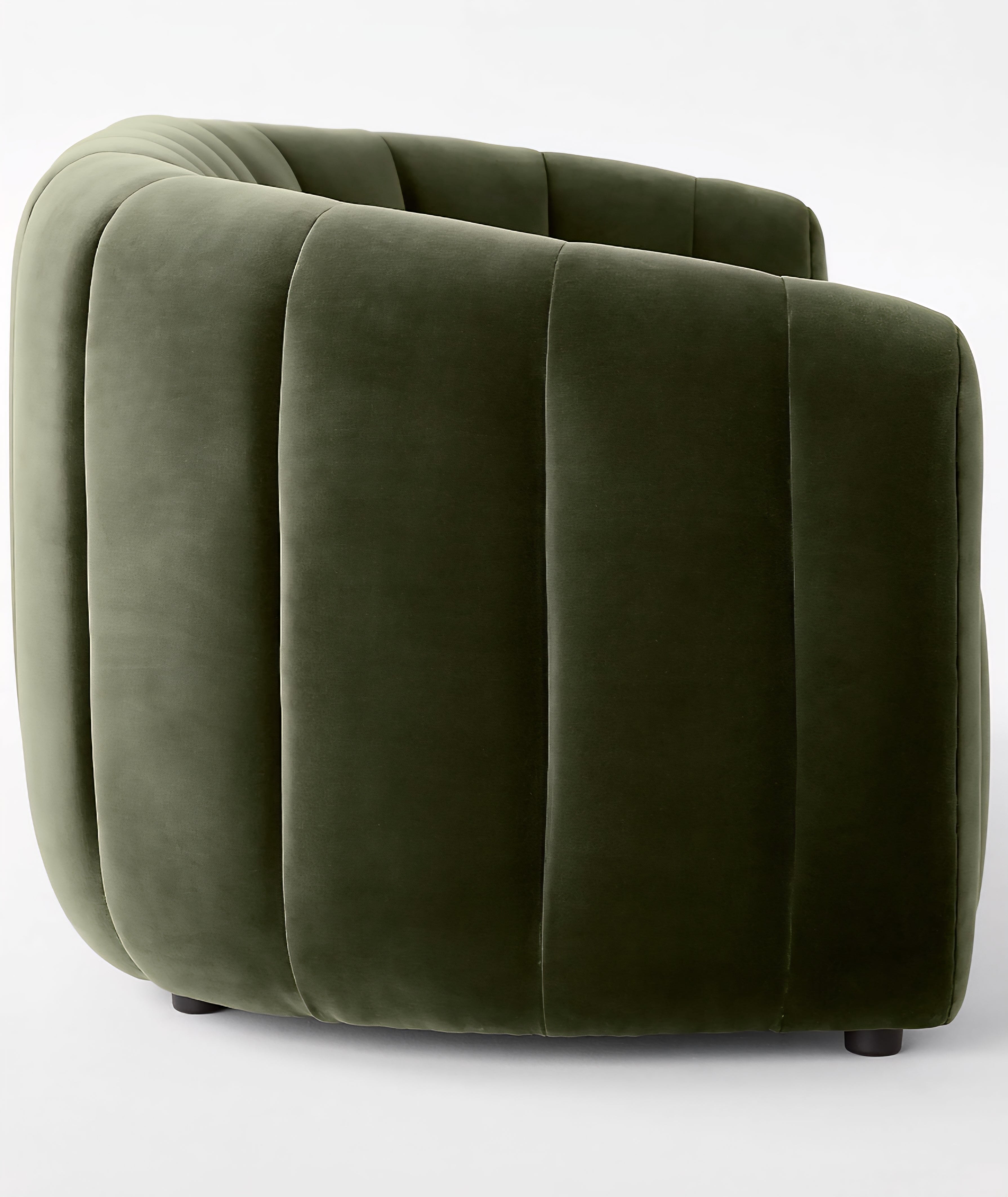 THE ONE × Fitz — Channeled White Boucle Loveseat