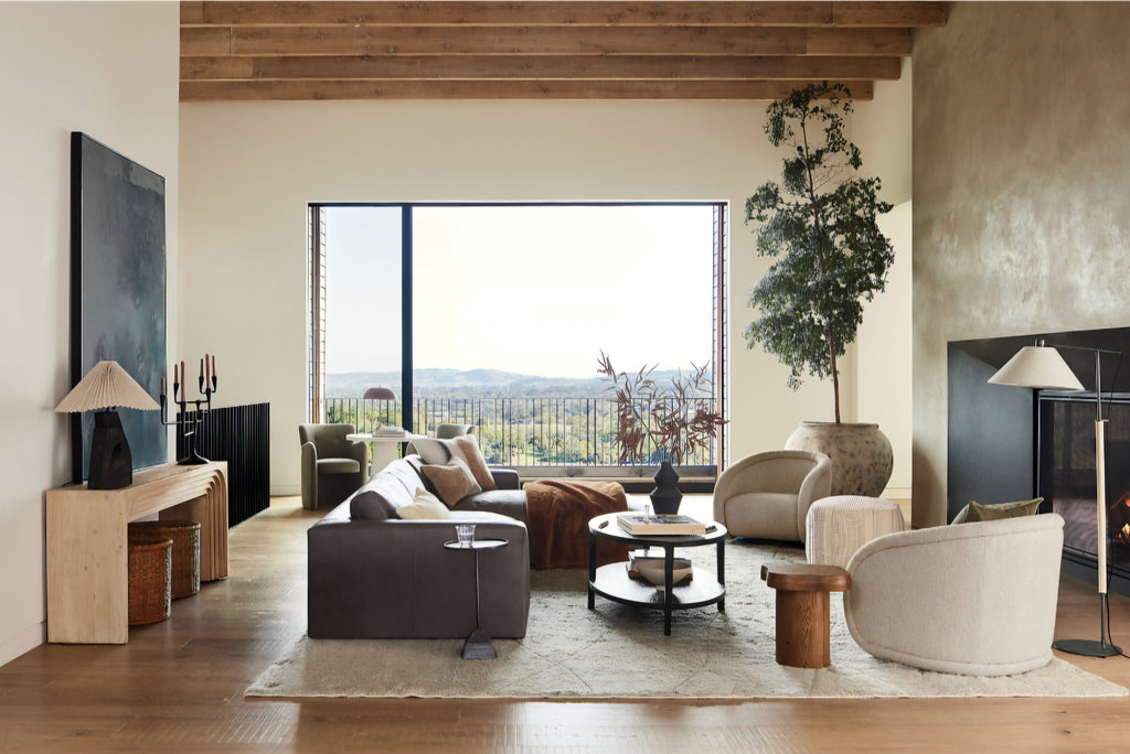 THE ONE × Medoc — Light Beige Textured Boucle Swivel Chair