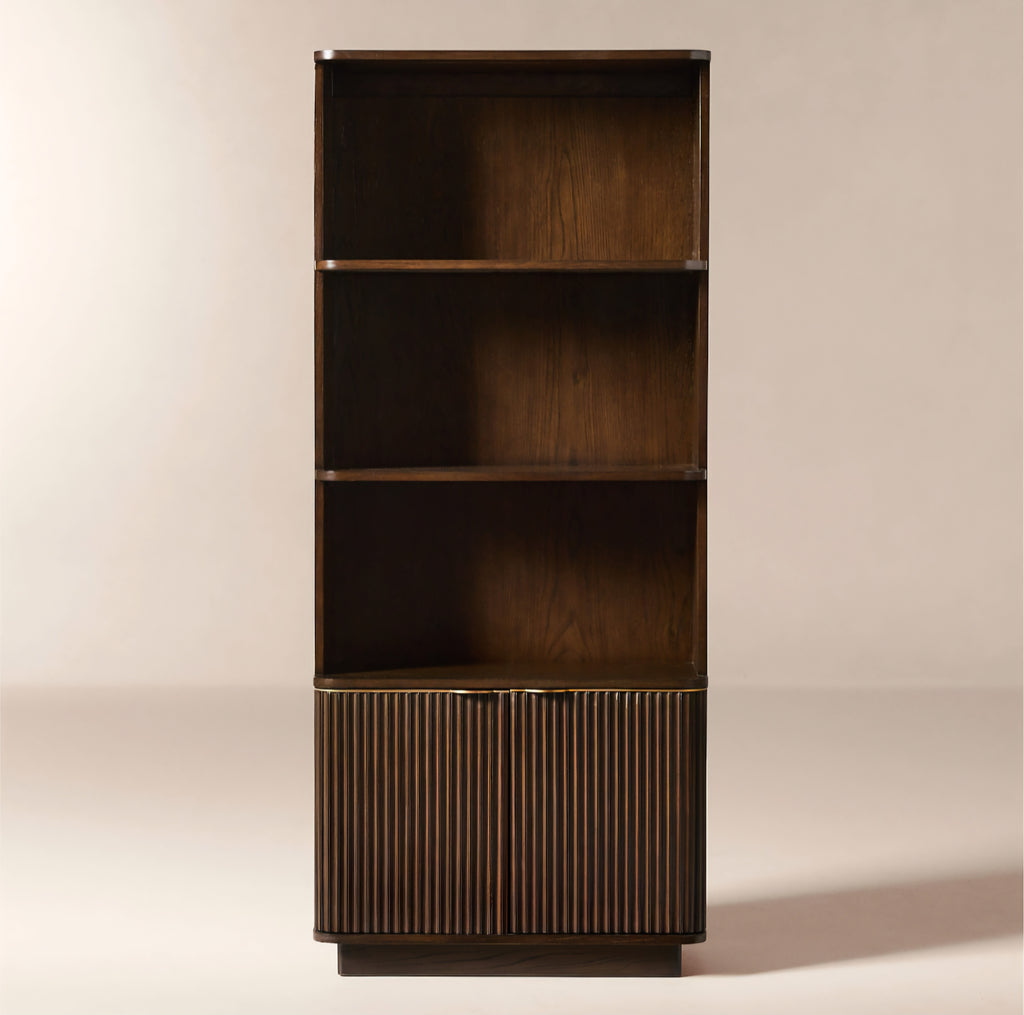 THE ONE × Davison — Fluted Dark Oak Bookcase