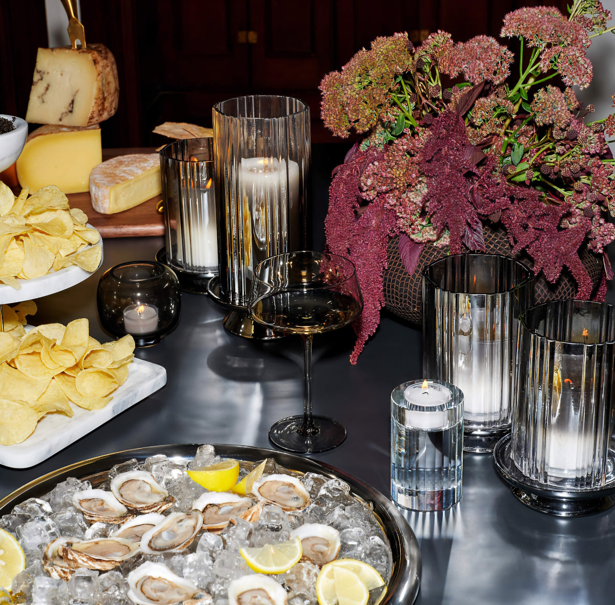 THE ONE × Piero — Round Polished Stainless Steel Serving Tray