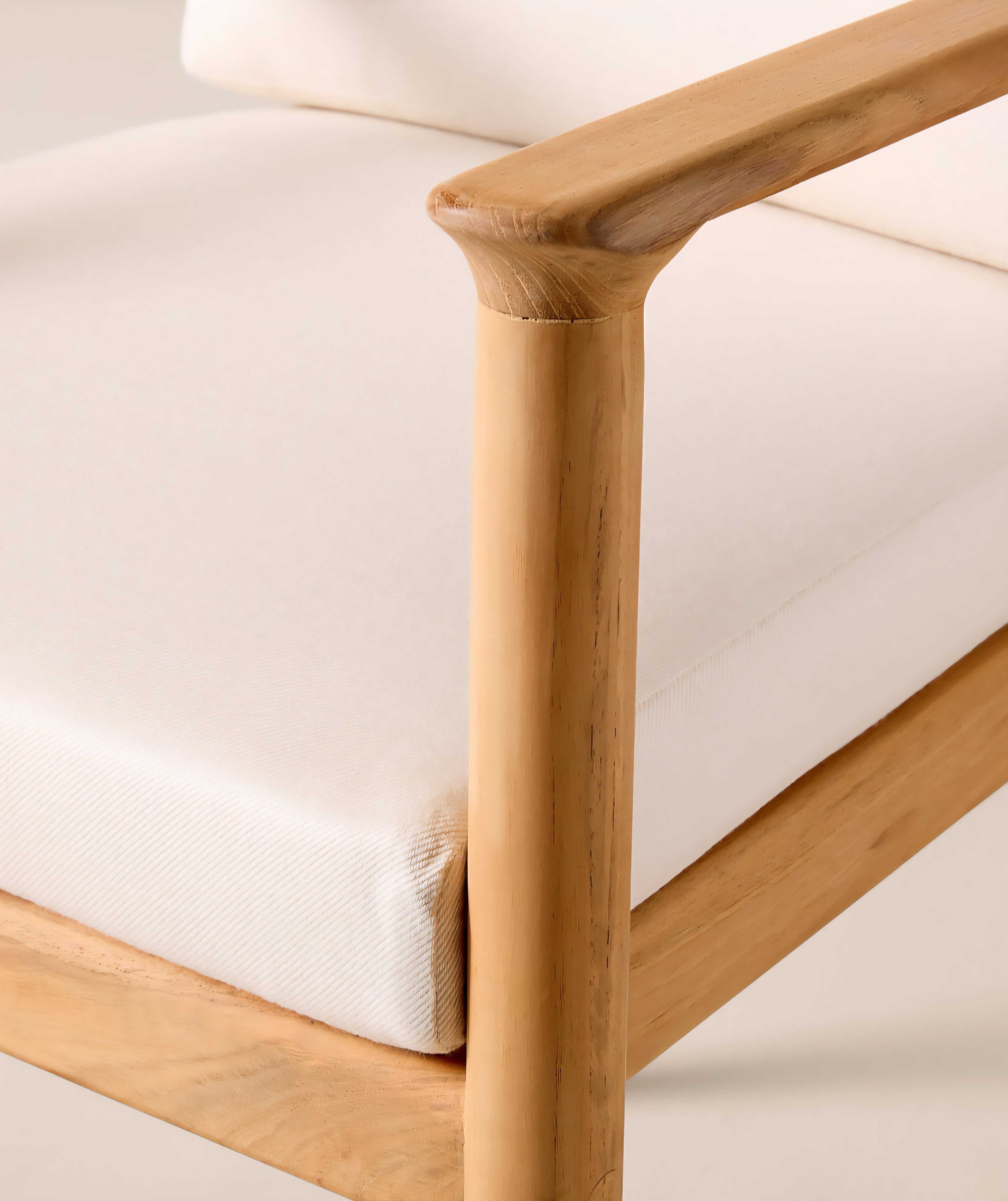 THE ONE × Tide — Teak Outdoor Dining Armchair with Ivory Sunbrella® Cushion