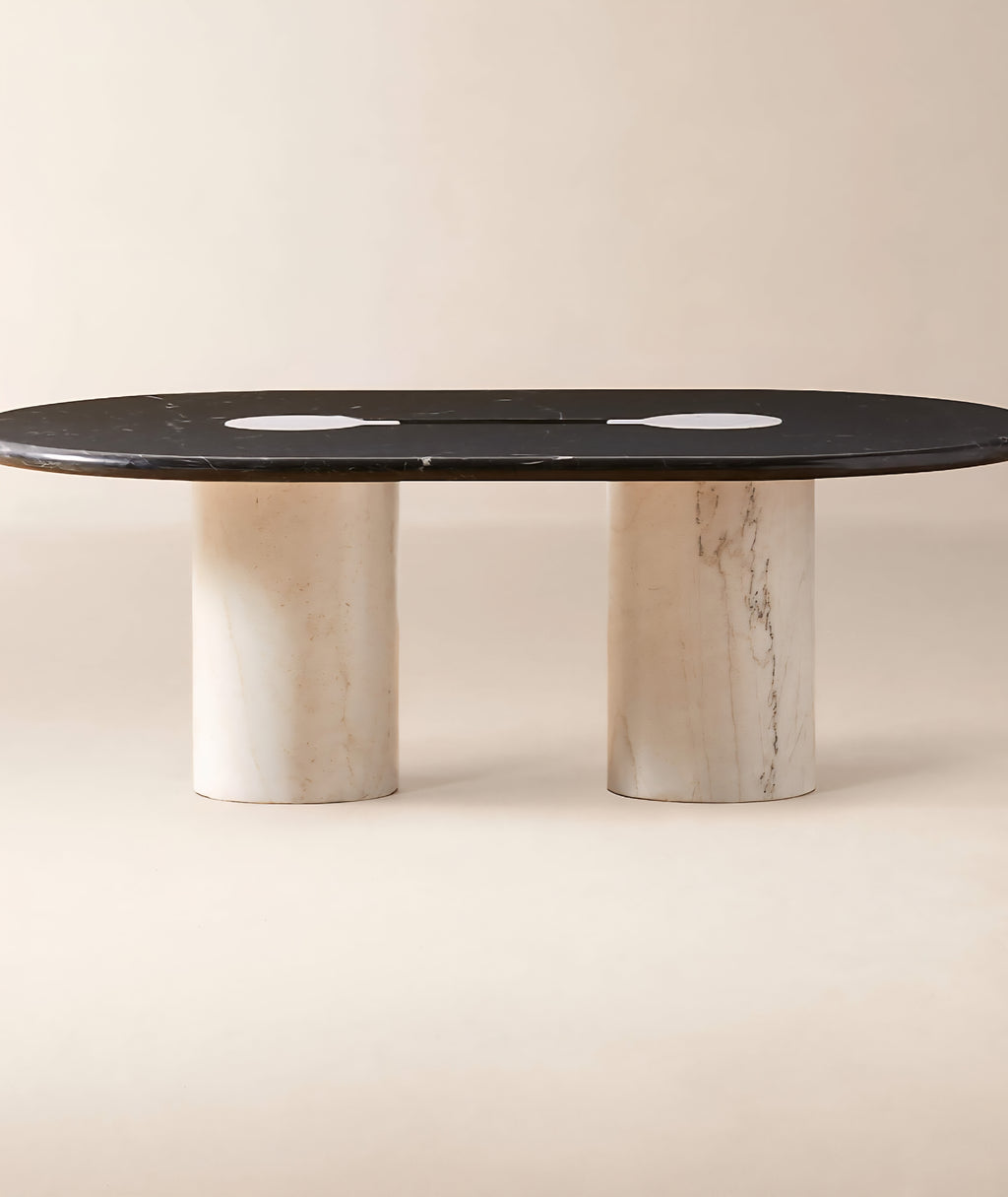 THE ONE × Liguria — Oval Marble Coffee Table