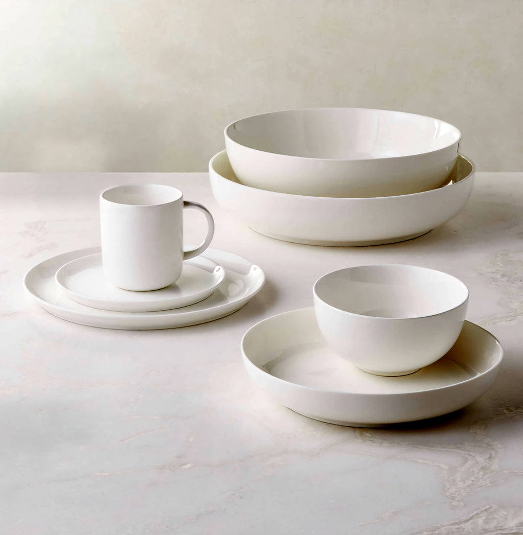 THE ONE × Contact — White Ceramic Serving Bowl
