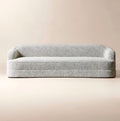 THE ONE × Mylene — Black and White Boucle Curved Sofa