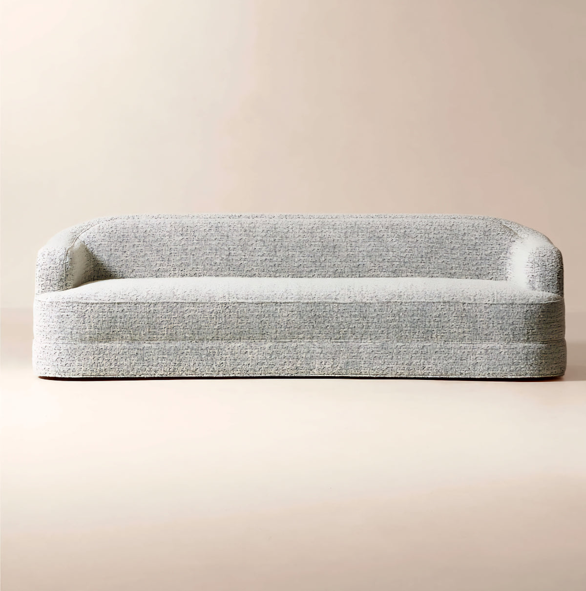 THE ONE × Mylene — Black and White Boucle Curved Sofa