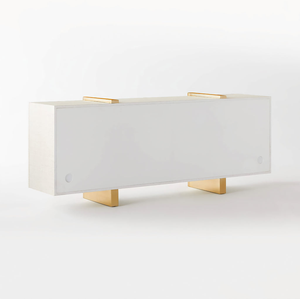 THE ONE × Dorset — White Lacquered Linen Credenza