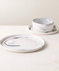 THE ONE × Swirl — 3-Piece Black and White Dinnerware Set