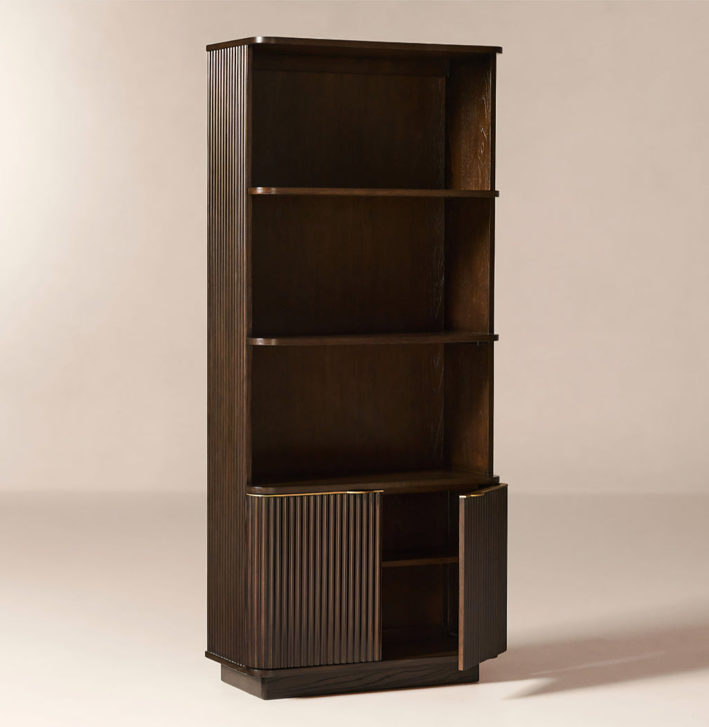 THE ONE × Davison — Fluted Dark Oak Bookcase