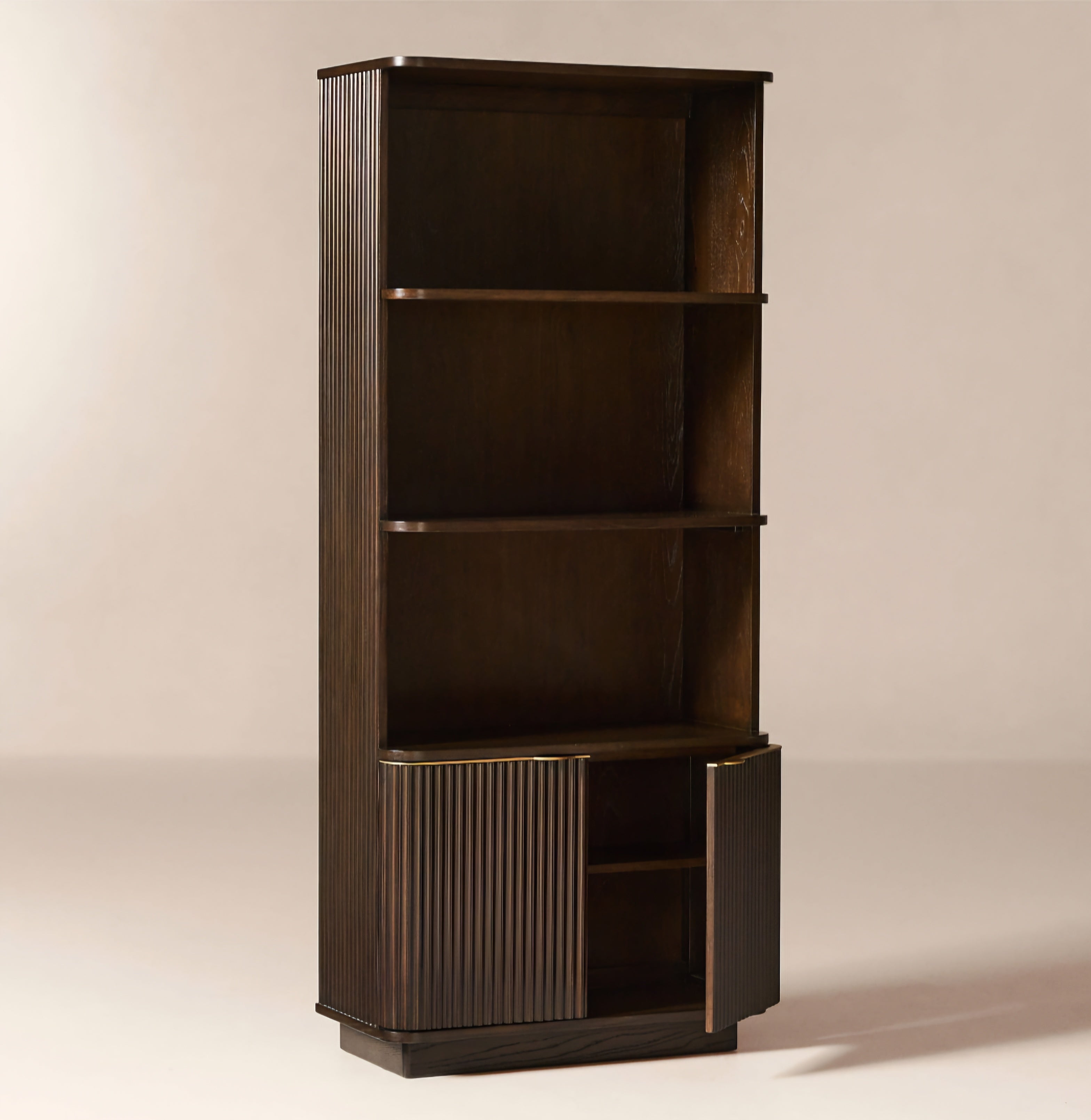 THE ONE × Davison — Fluted Dark Oak Bookcase