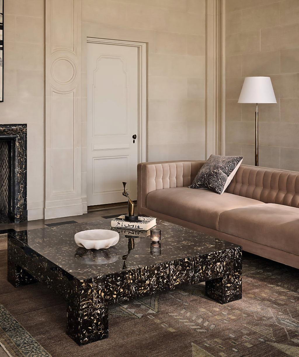 THE ONE × Scatola — Brown Burl Wood Coffee Table