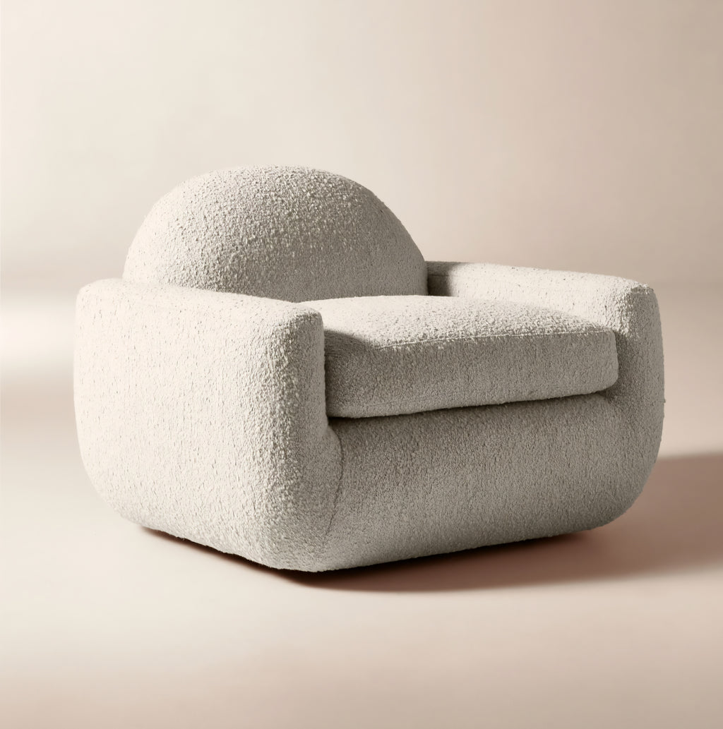 THE ONE × Aldine — Spice Brown Performance Chenille Accent Chair
