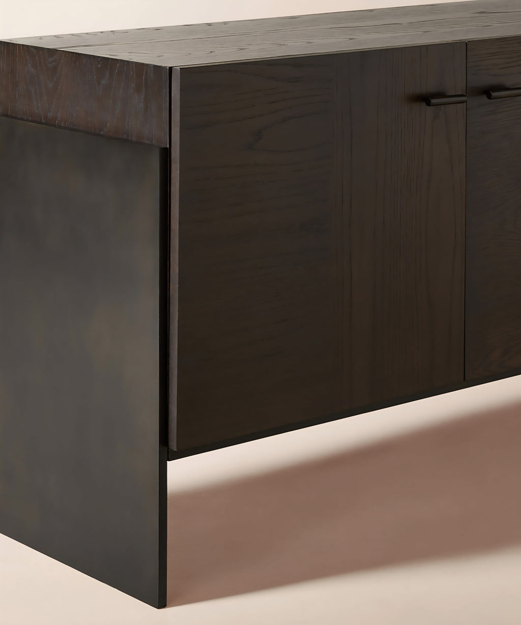 THE ONE × Dante — Dark Wood and Metal Credenza